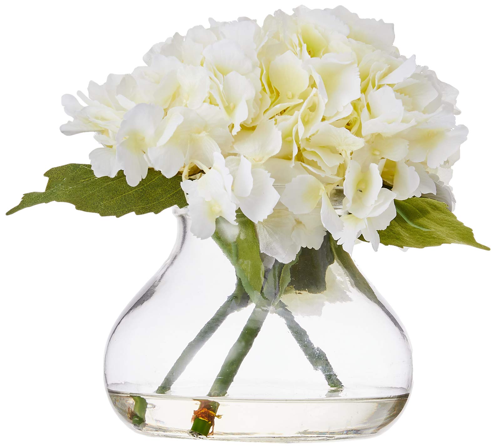 Nearly Natural Blooming Hydrangea with Vase