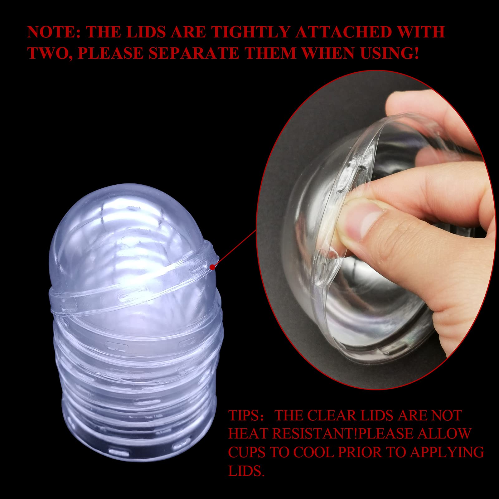 Foil Cupcake Liners With Dome Lids 100 Pack,Lnyzqus 5.5 Oz Muffin Cups Muffin Tins,Disposable Ramekins Cupcake Cups Wrappers Hol