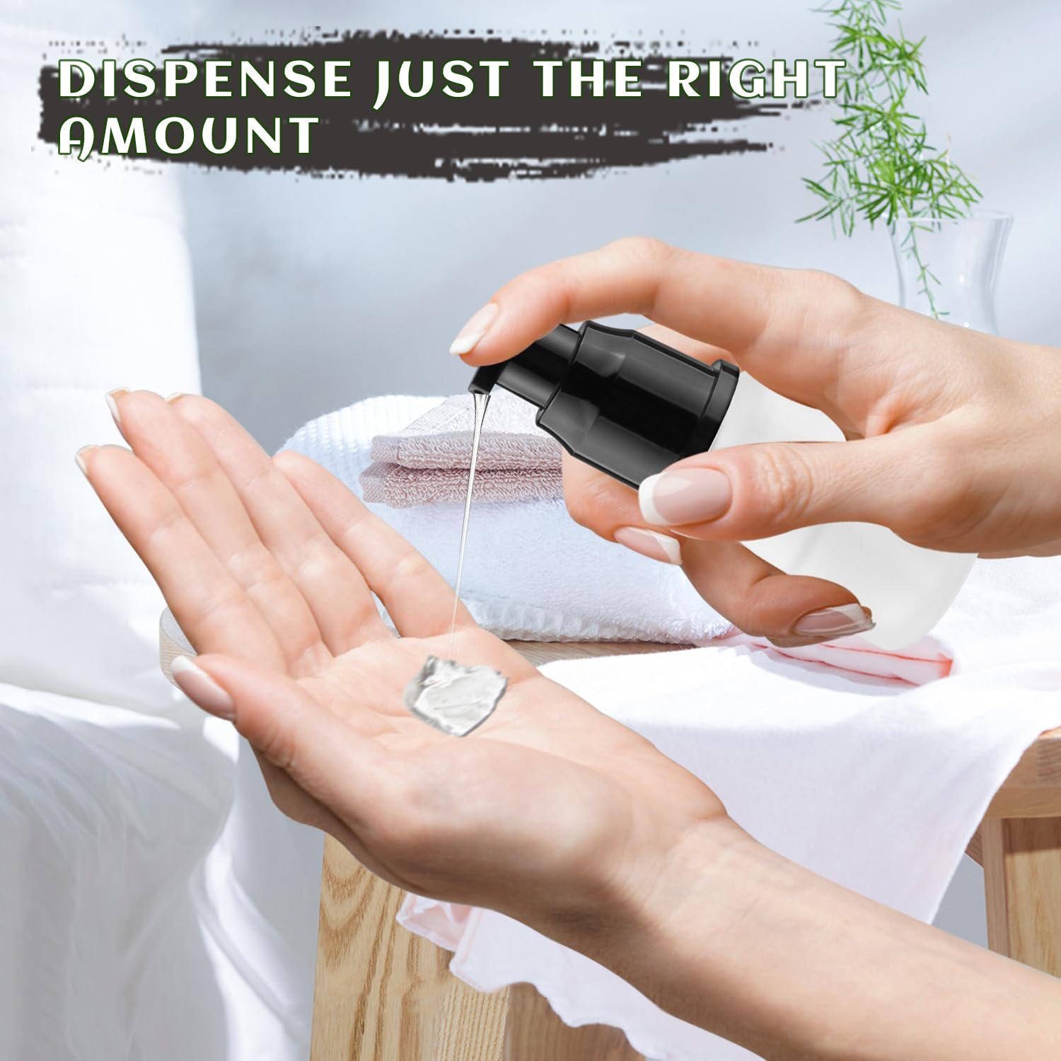8 Pcs 30Ml/1Oz Frosted Glass Bottles Empty Pump Dispenser Jar Travel Lotion Vials With Plastic Pump Head For Toiletry Liquid Fou