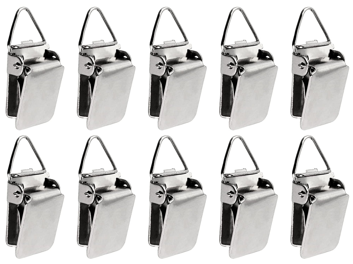 Hanging Clips Pack Of 10 Triangle Back Medium Power For Tapestry Small Rugs,Towel, Shawl And Paintings By Wise Linkers (Silver)