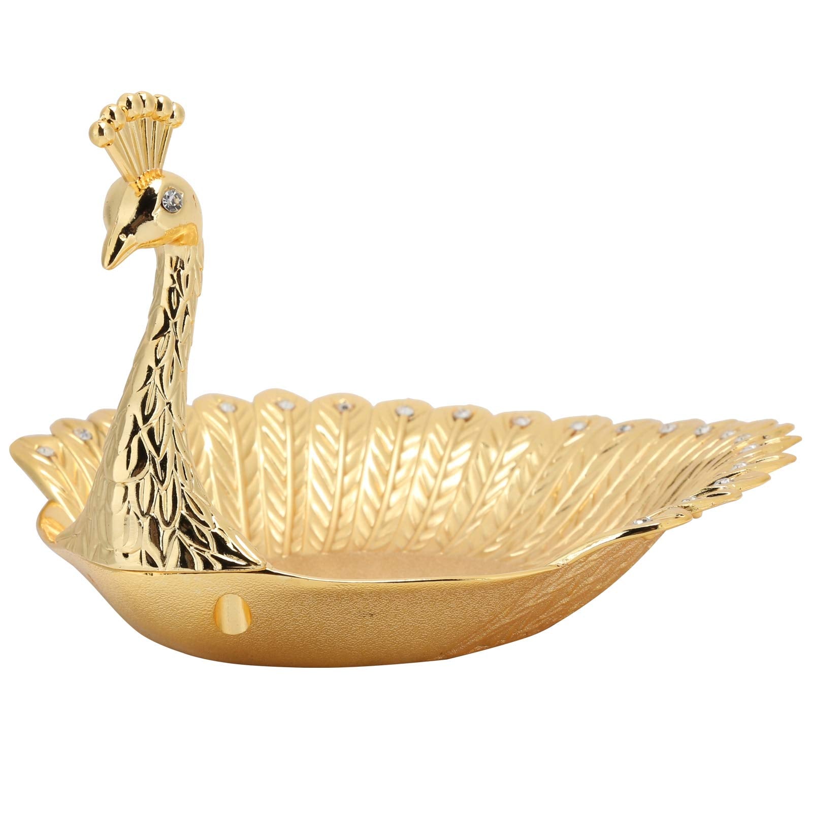Snack Peacock Plate Peacock Shape Fruits Serving Tray Dessert Plate Decorative Appetizer Plate Metal Fruit Plate for Dried Nut F