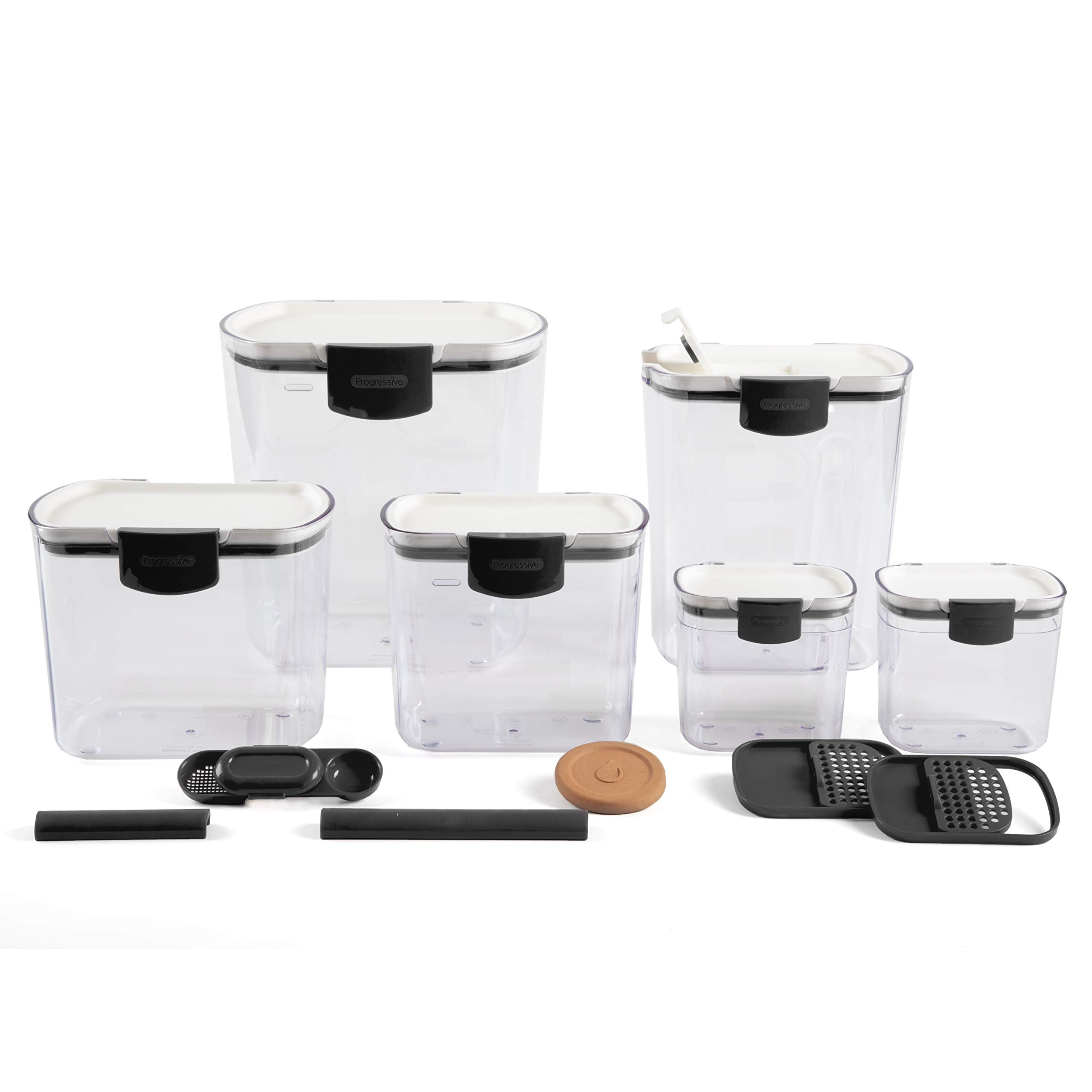 Progressive Prokeeper Baker'S Airtight Kitchen Storage Canister Container Set For Flour, Sugar & More, Keeps Ingredients Fresh,