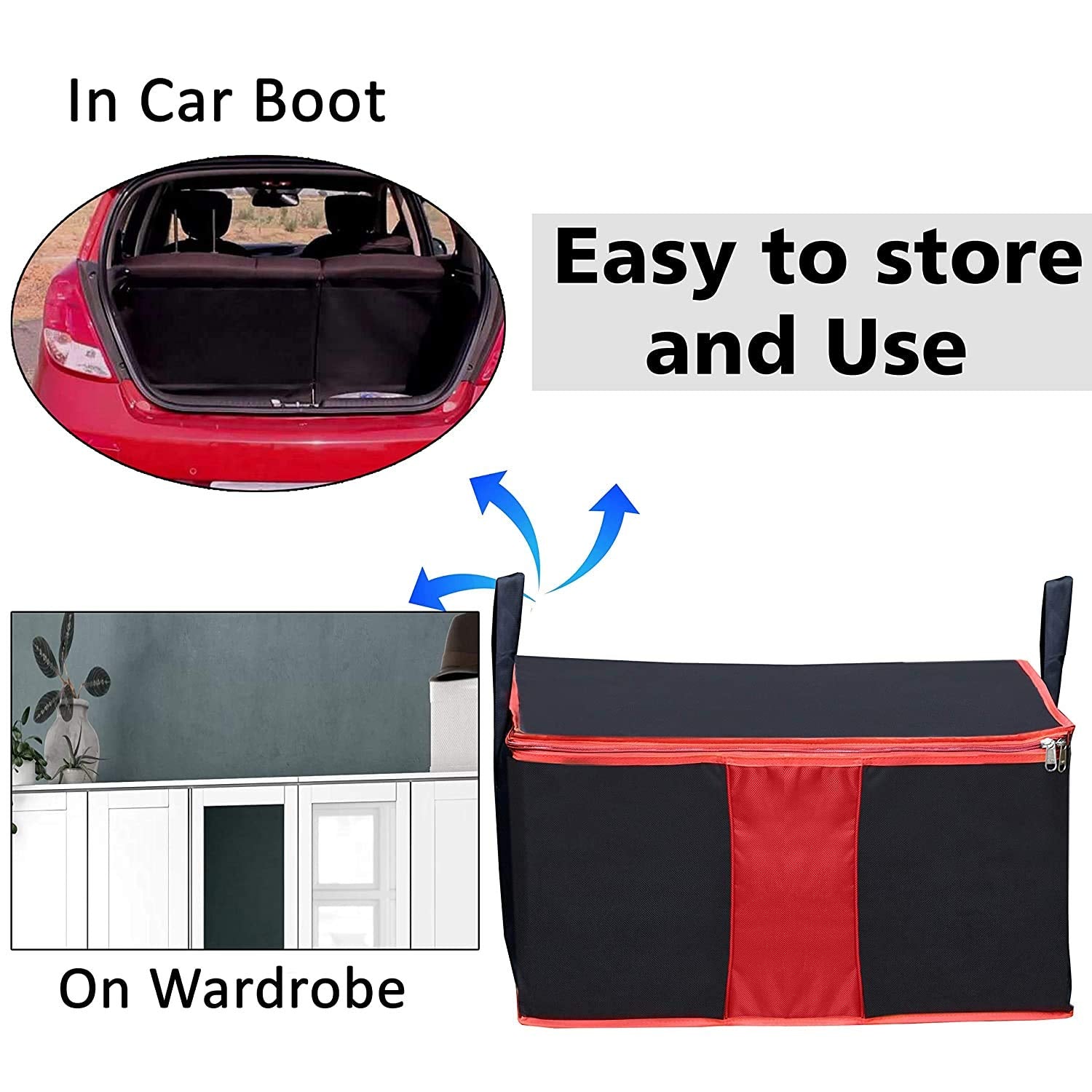 Storite 3 Pack Multi-Purpose Moisture Proof Heavy Duty 1680 Denier Nylon 110 L Super-Size Large Toys/Stationery Paper/Blankets/C