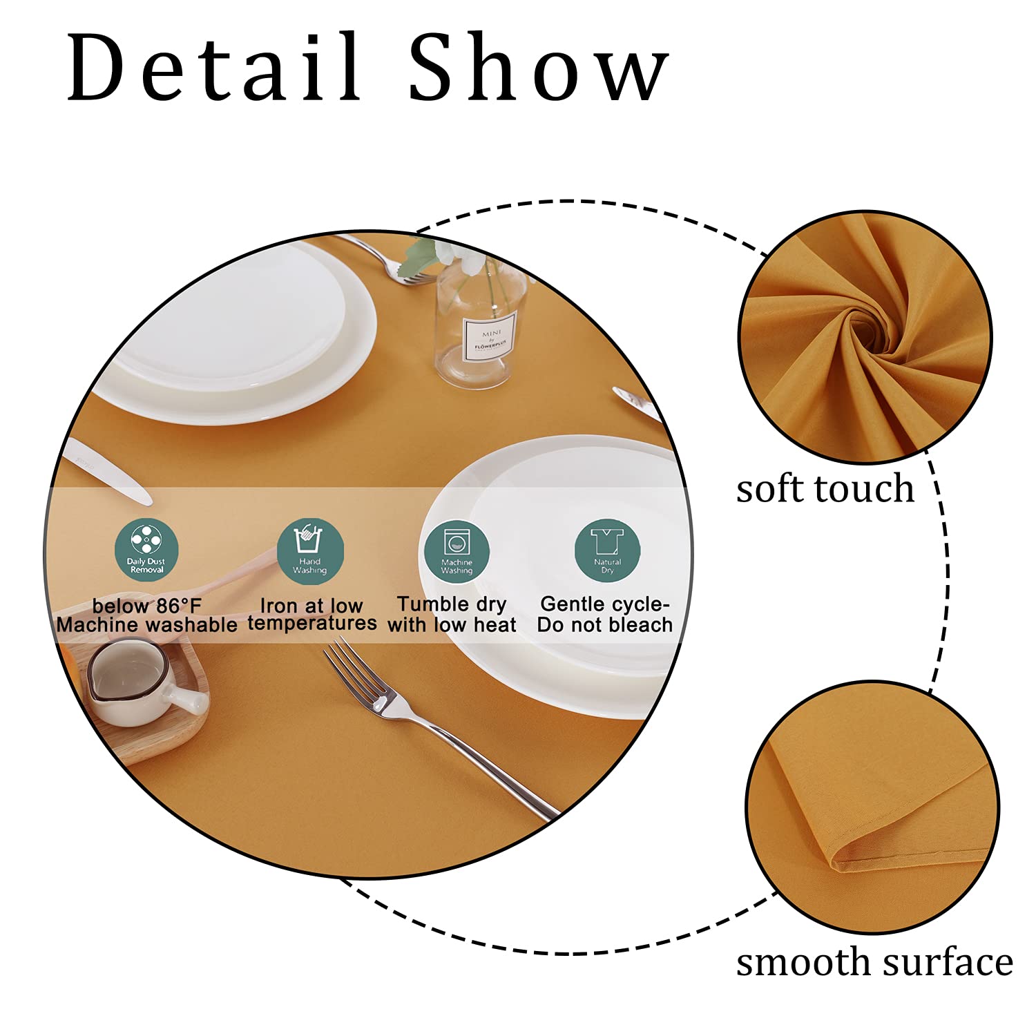 Fitable Square Tablecloth 60X60 Inch Tablecloth Stain And Wrinkle Resistant Washable Polyester Table Cloth, Decorative Fabric Ta