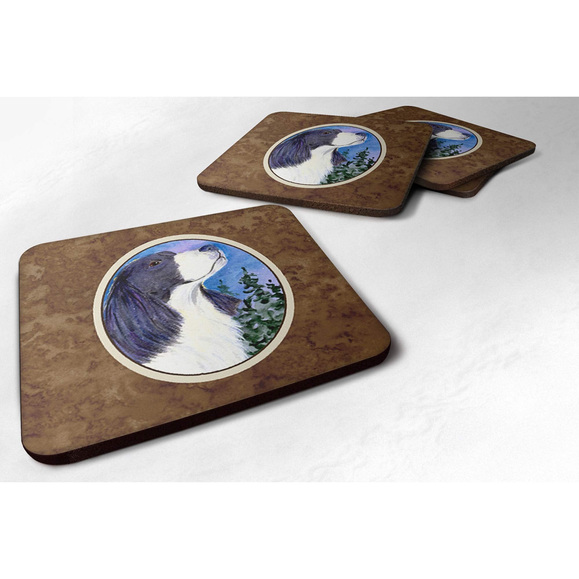 Carolines Treasures English Springer Spaniel Foam Coasters (Set of 4), 3.5 H x 3.5 W, Multicolor