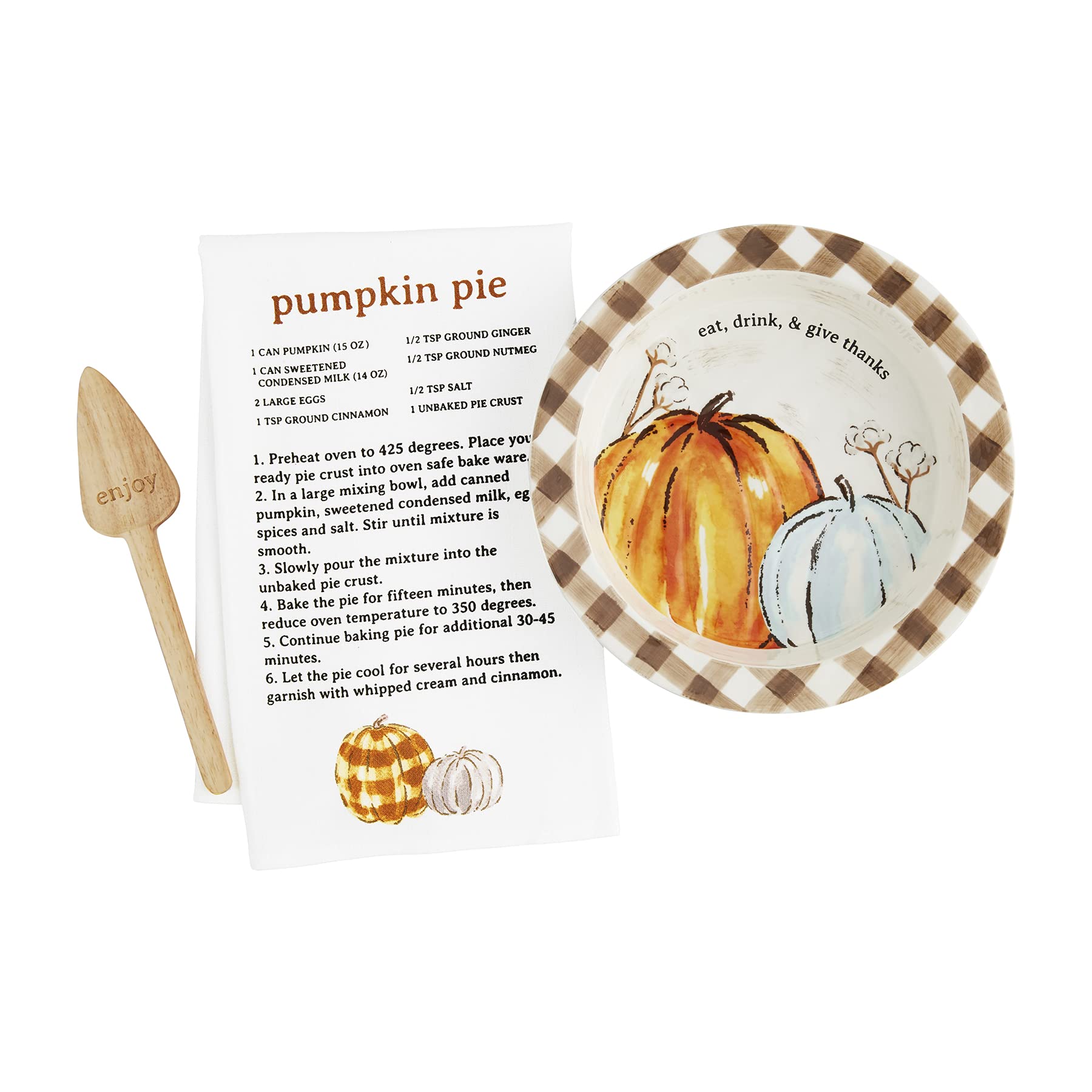 Mud Pie, Multi, Boxed Pie Recipe Cutter Set, Plate 2'' X 10'' Dia