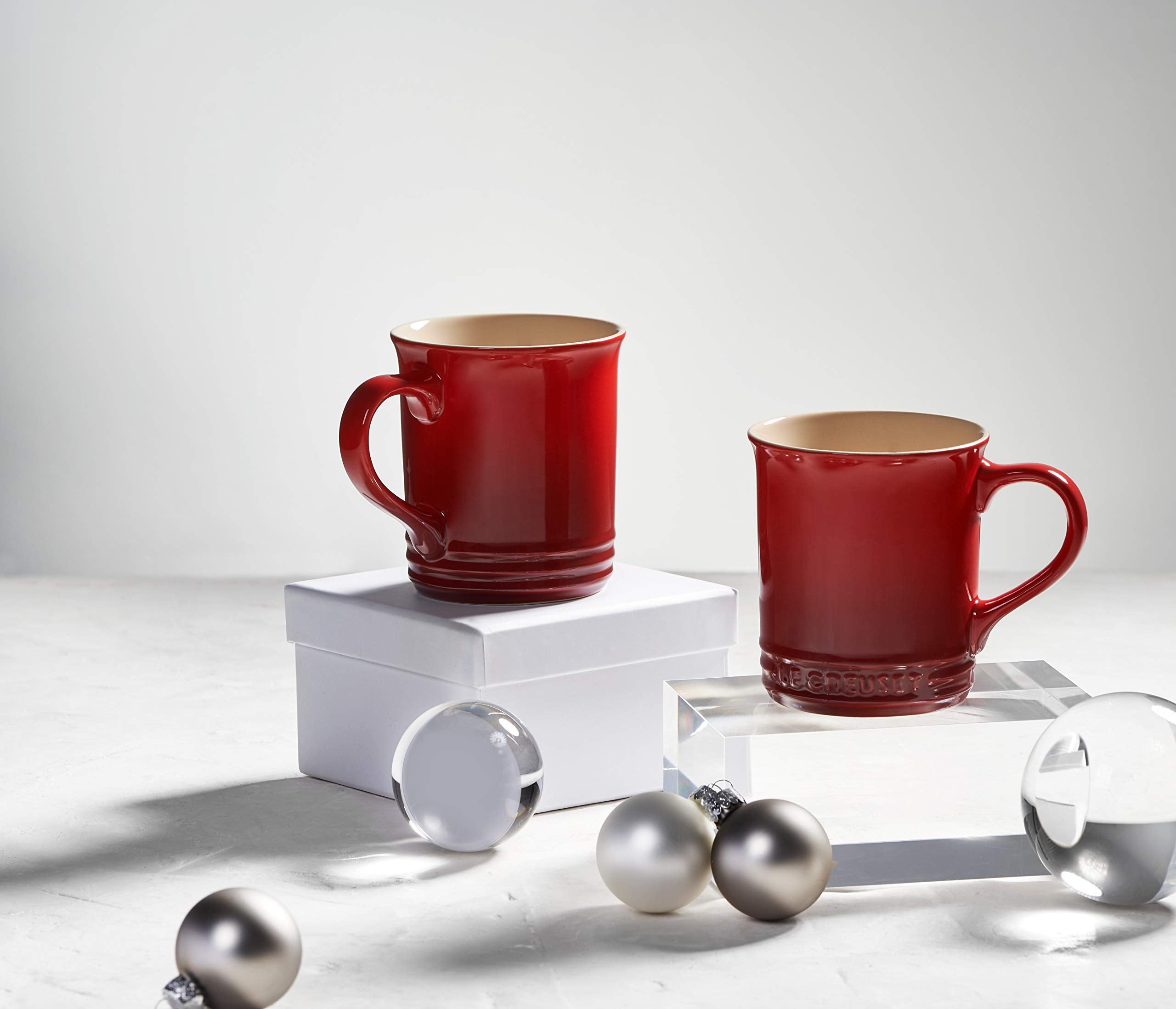 Le Creuset Stoneware Vancouver Mug, 14 Oz., Cerise