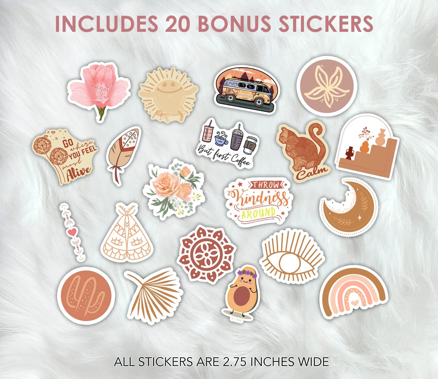 El Nido Design 90 Pcs Boho Wall Collage Kit Aesthetic Pictures, Cute Decor For Teen Girls, Plant Wall Art 6X4Inch Stickers Extra