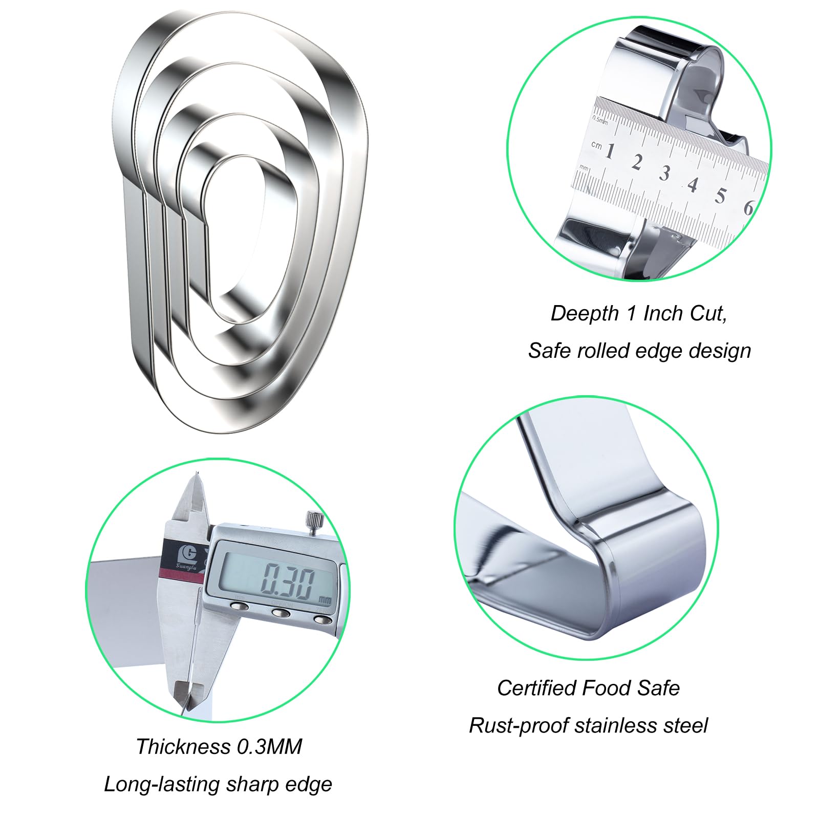 Flip Flop Summer Beach Cookie Cutter Set Large - 5 Inch, 4 Inch, 3 Inch, 2 Inch - 4 Piece Summer Fun Cookie Cutters Shapes Fonda