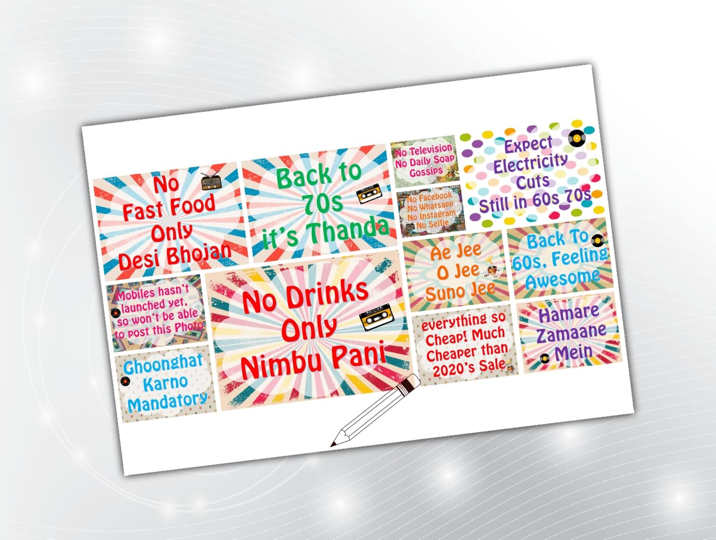 PartyStuff Props  Retro Speech Bubbles 2 (12 Piece)
