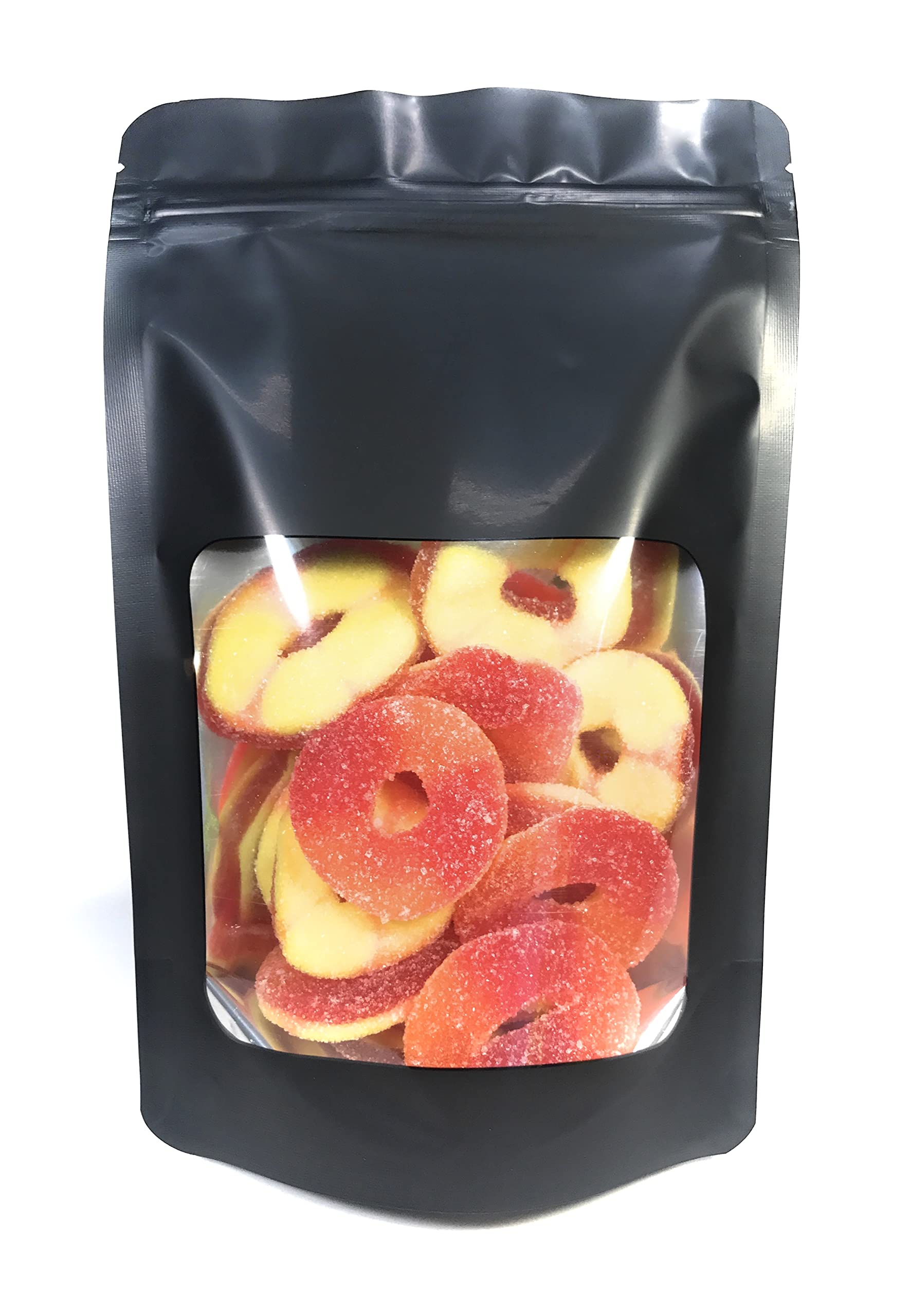 100 Pk Resealable Mylar Bags 4 Mil Stand Up Smell Proof Leak Proof Foil Pouch. Ultra Clear Window - Not Frosted Or Foggy. Travel