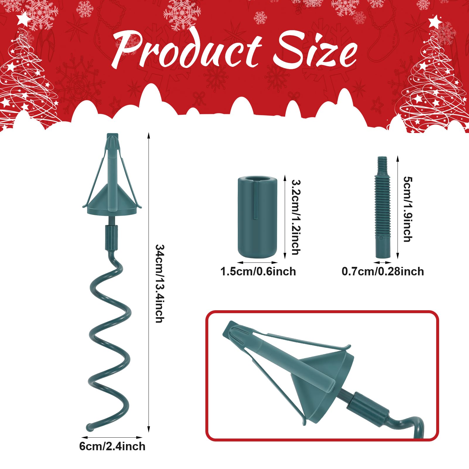 Christmas Tree Topper Holder Twist on Universal Tree Topper Stabilizer with Adjustable Attachment,Christmas Tree Topper Adapter