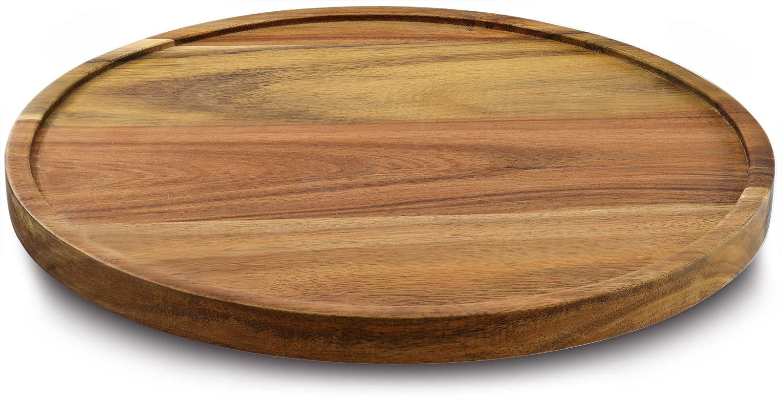 13'' Acacia Wood Lazy Susan Organizer Kitchen Turntable For Cabinet Pantry Table Organization