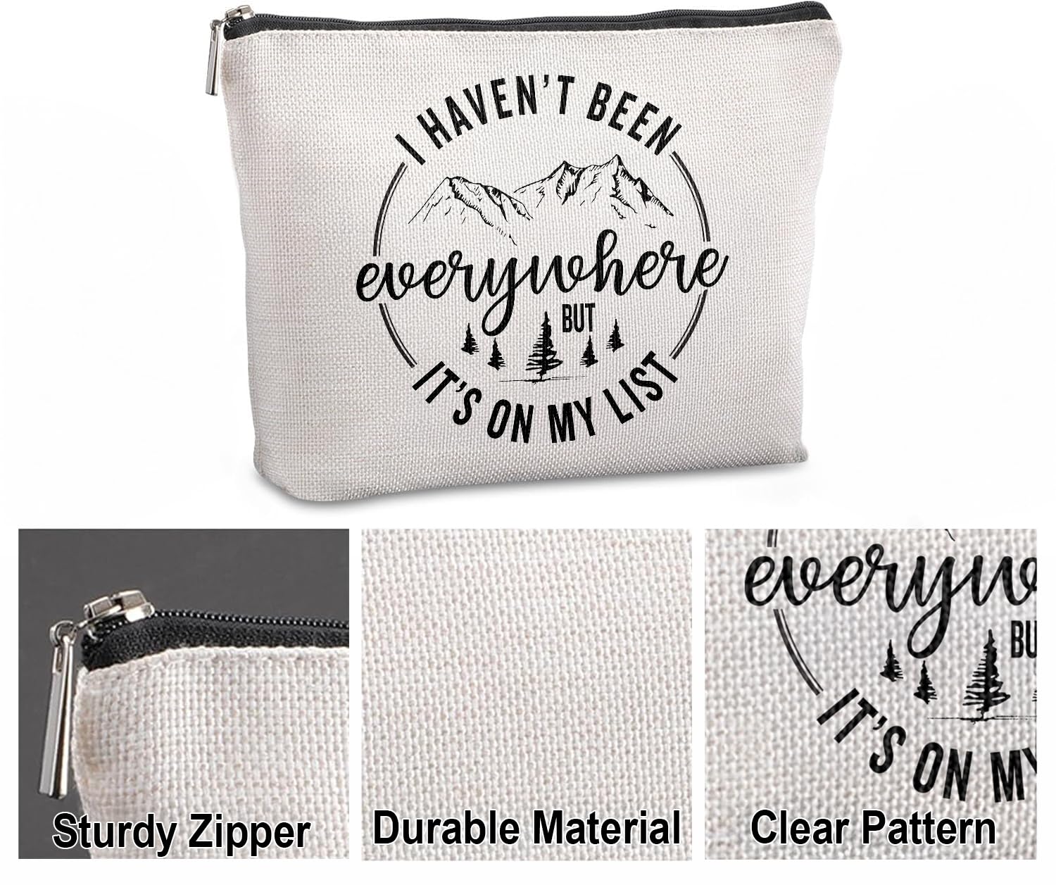 Travel Gifts for Women - 7OZ Scented Candle & Makeup Bag | Unique Gift for Women, Relaxing Aromatherapy, Stylish Cosmetic Bag fo