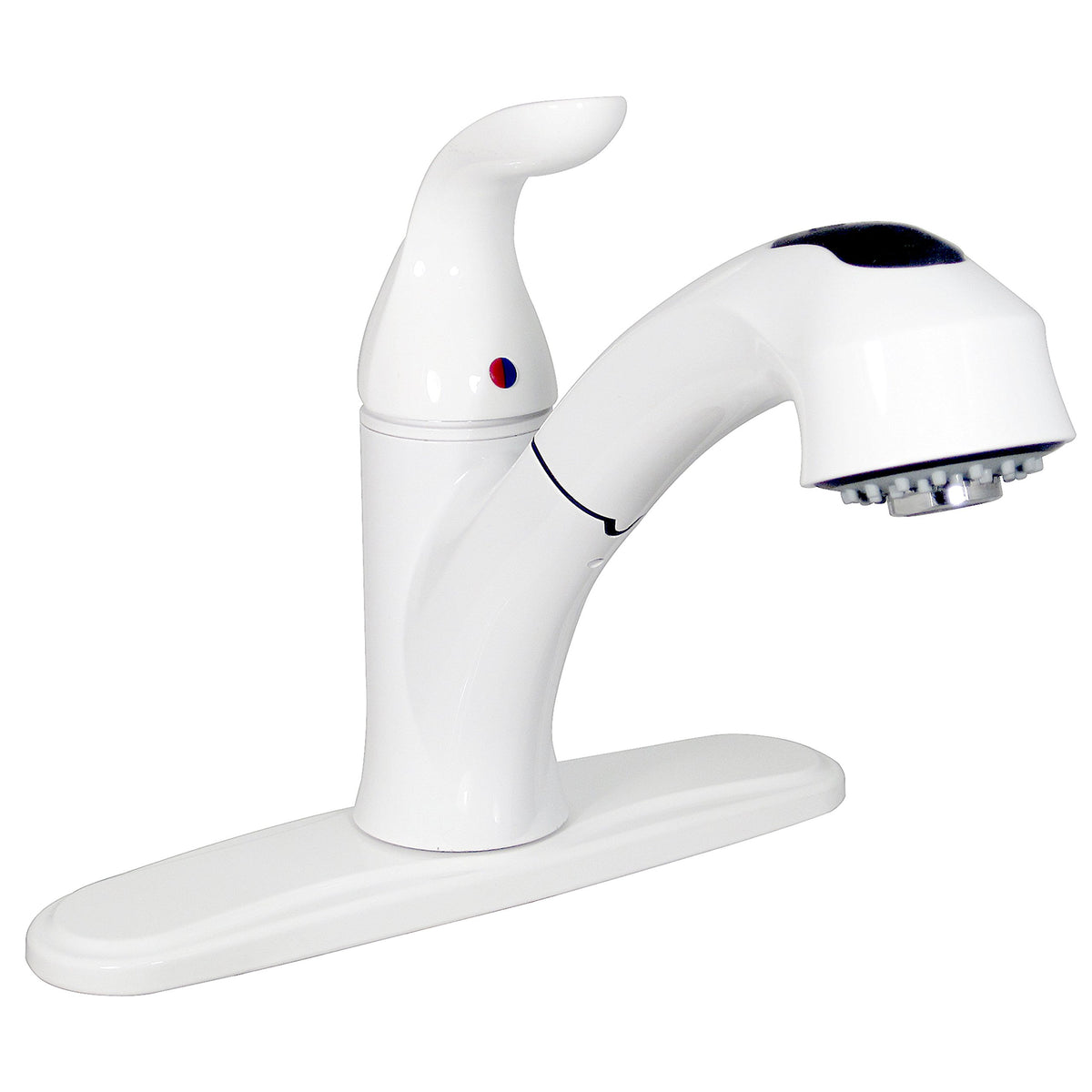 Phoenix Pf231241 Single Handle Pull Out Kitchen Faucet, White