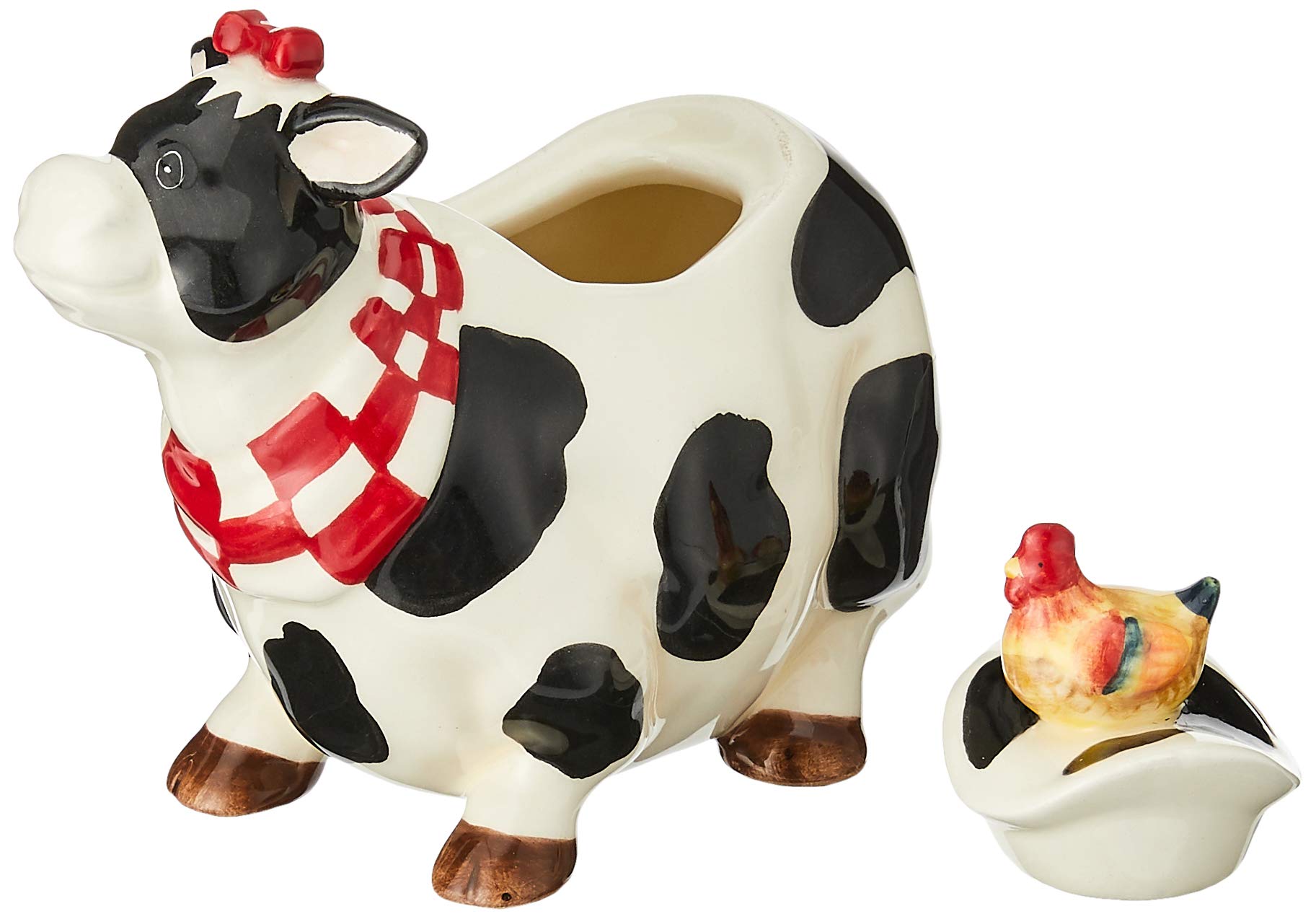 Appletree Design Barn Yard Cow Sugar And Creamer Set, 4-3/8-Inch, 4-1/2-Inch