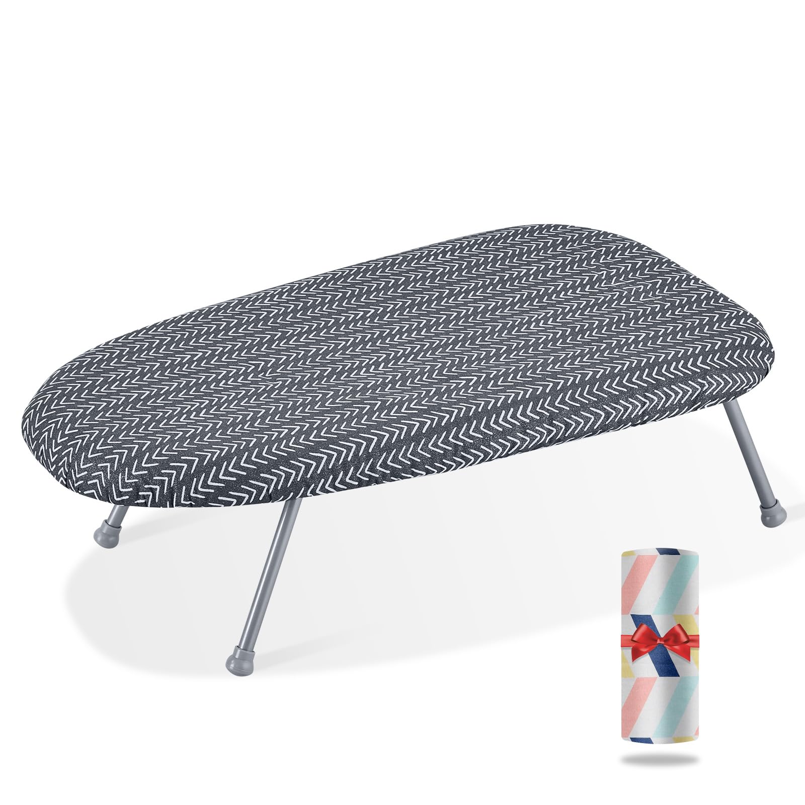 VEVOR Tabletop Ironing Board 23.4 x 14.4, Small Iron Board with Heat Resistant Cover and 100% Cotton Cover, Mini Ironing Board w