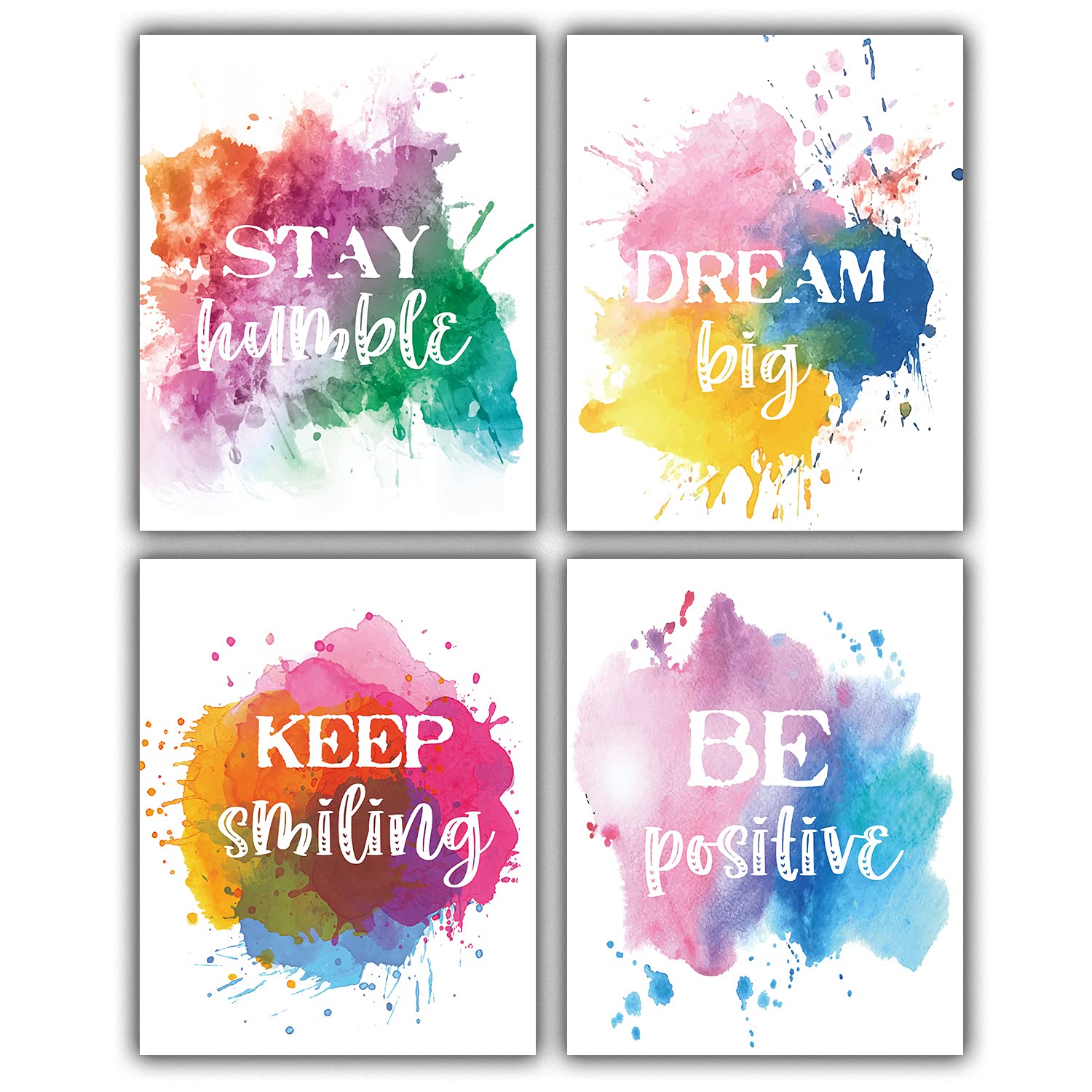 Colorful Paint Splats Children'S Inspirational Quote Posters Prints For Kids Room Children'S Room Bedroom Classroom Girls Room P