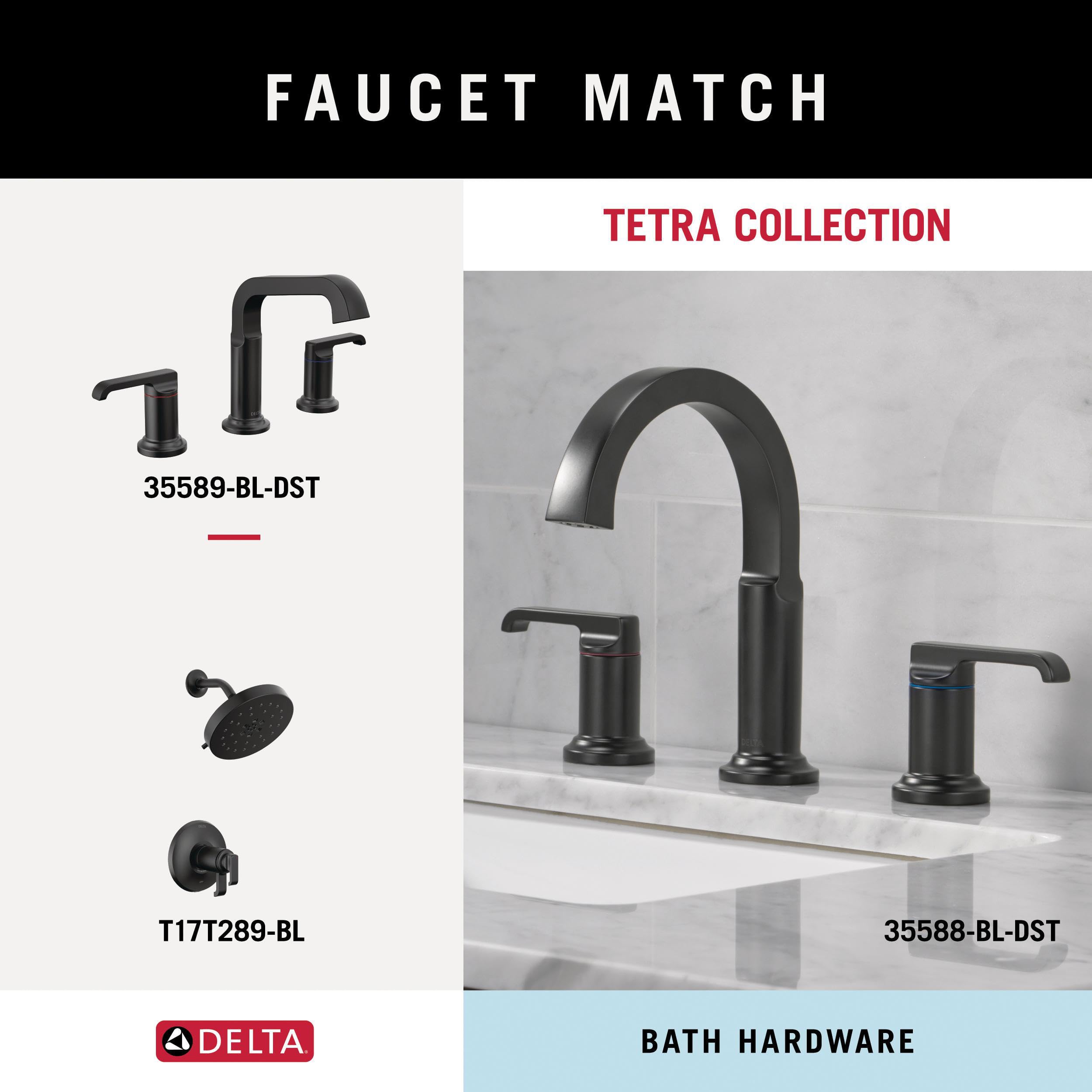 Delta Faucet 78955-Bl Tetra Pivot Arm Toilet Paper Holder Bath Hardware Accessory In Matte Black