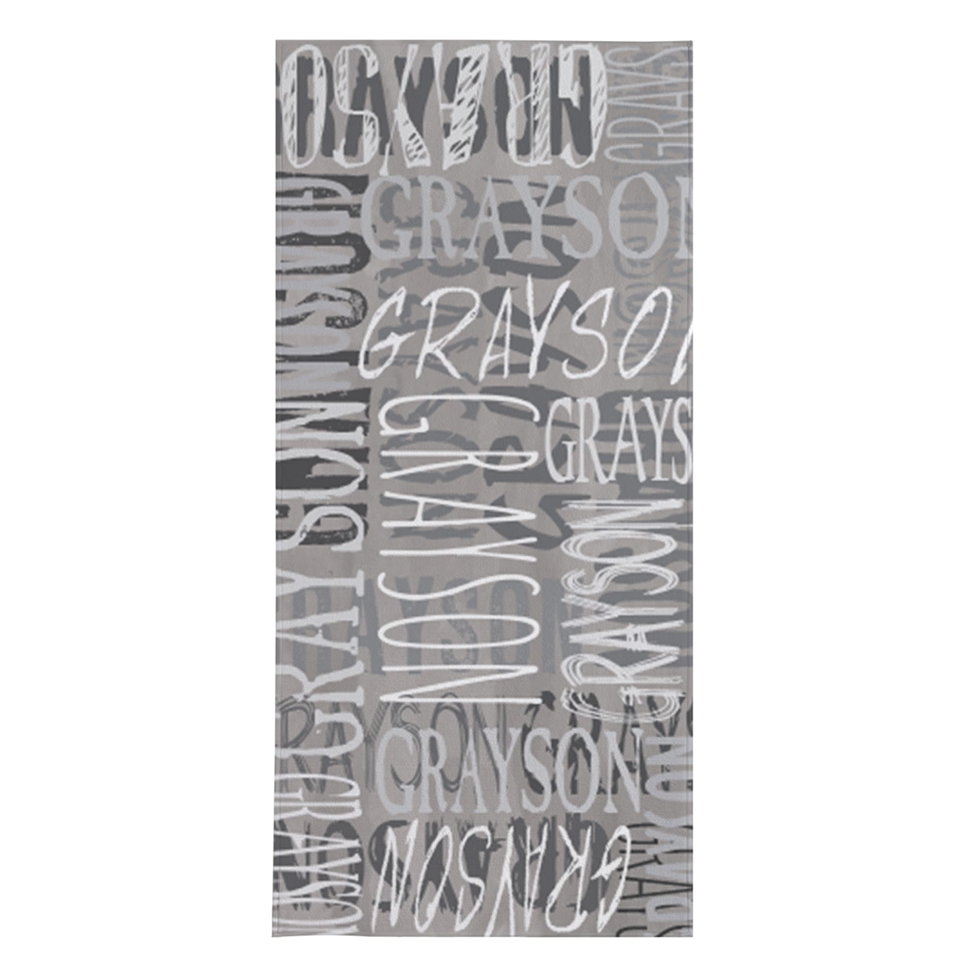 Let'S Make Memories Personalized Beach Towel - Custom Cotton/Poly Blend Pool Towel - Gray - Personalize With Your Name - Standar