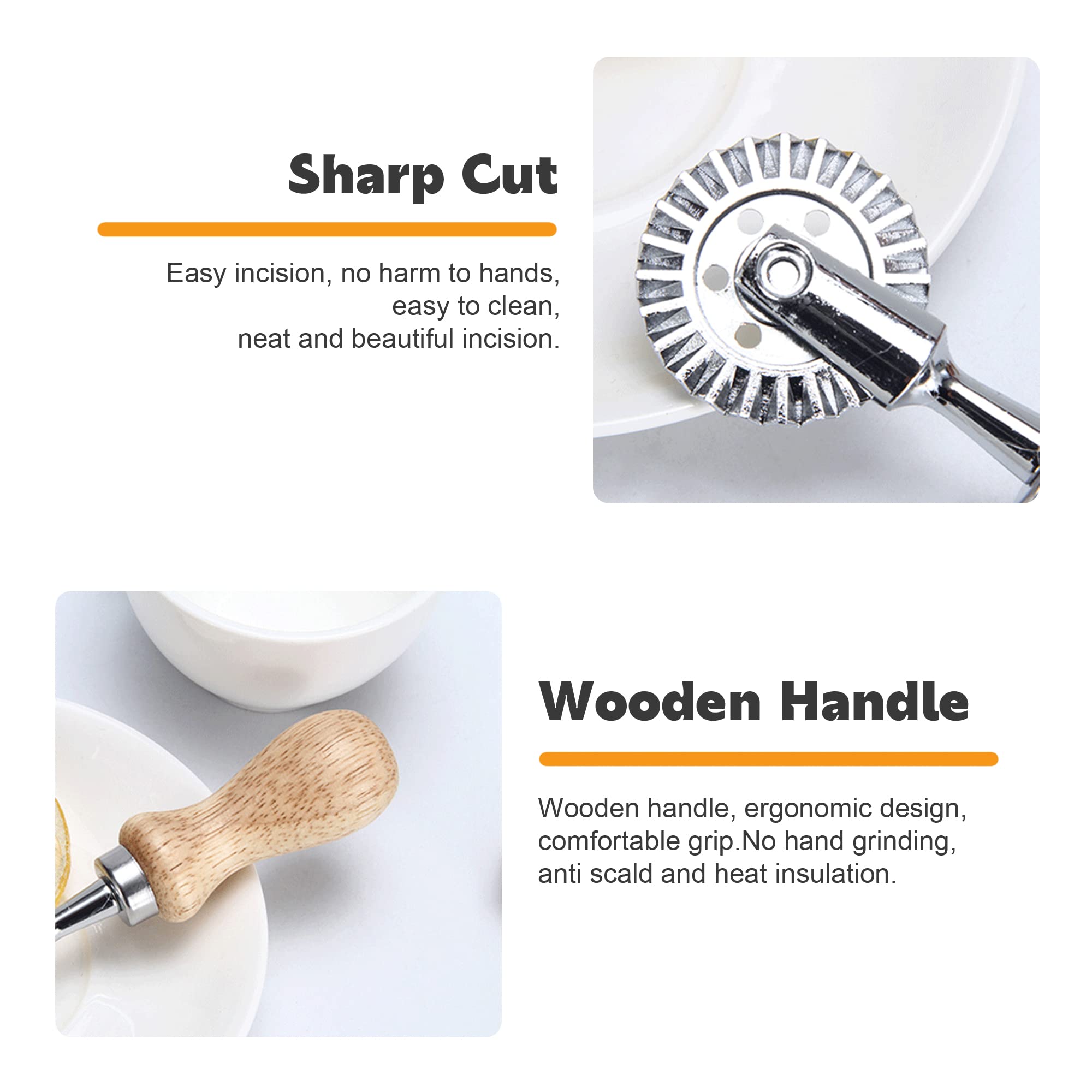 Premium Pasta Maker Pasta Roller And Ravioli Cutter Precision Cutting With Zinc Alloy And Solid Wood Handle Ideal For Home Cooki