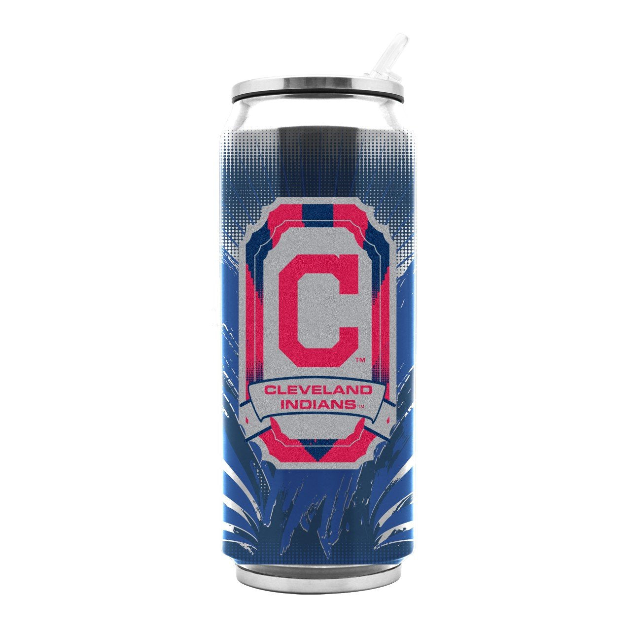 Duck House MLB Cleveland Indians SS Thermocan Sports Fan Kitchen Products, Large/16.9 oz, Multicolor