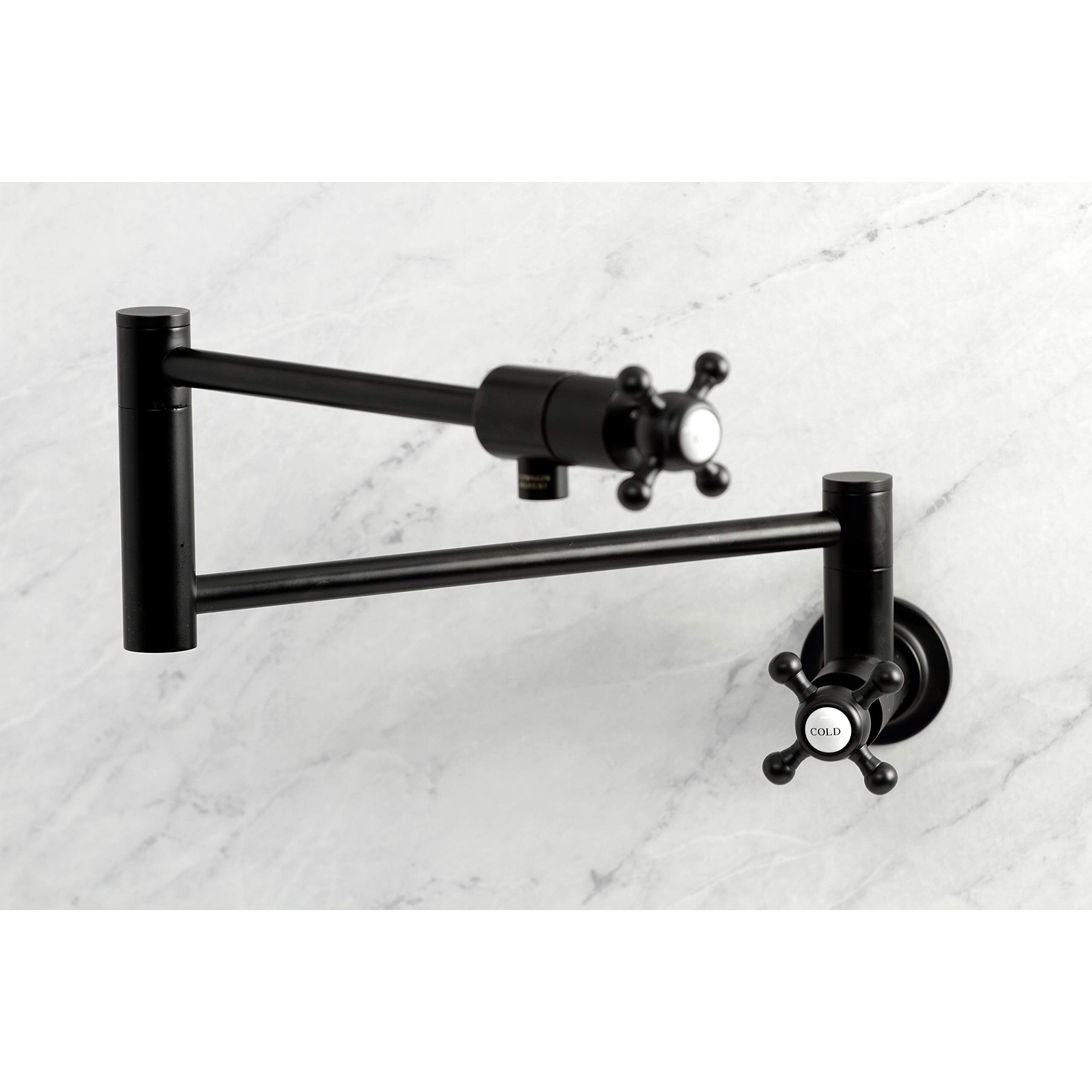 Kingston Brass Ks4100Bx Metropolitan Pot Filler, Matte Black