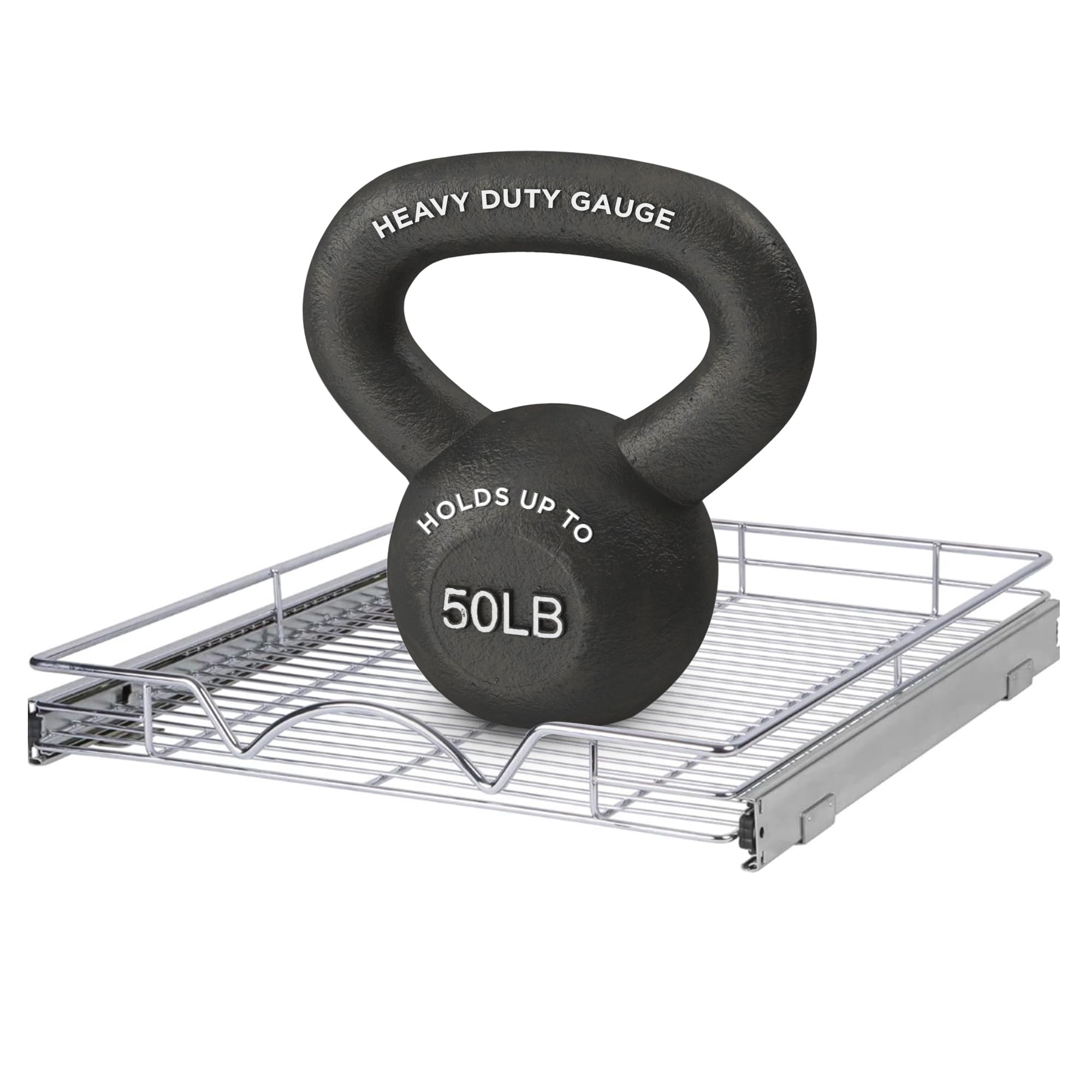 HOLDN STORAGE Pull Out Cabinet Organizer, Heavy Duty Caddy w/Lifetime Limited Warranty -11? x 21? - Requires At Least 12-1/4Cab