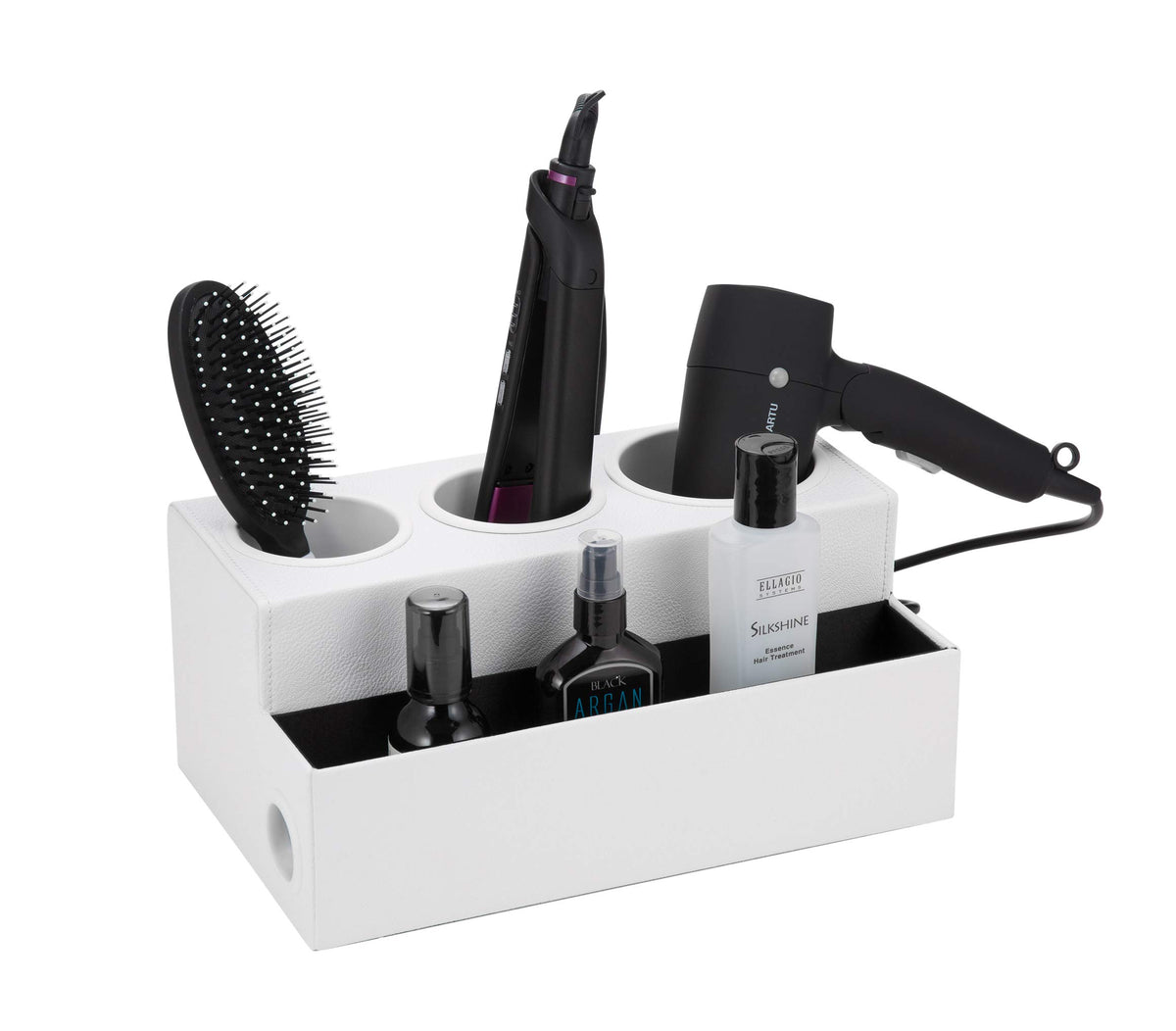 J Jackcube Design Hair Tool Organizer Dryer Holder Hair Styling Accessories Organizer Bathroom Storage Countertop With 3 Holes(W
