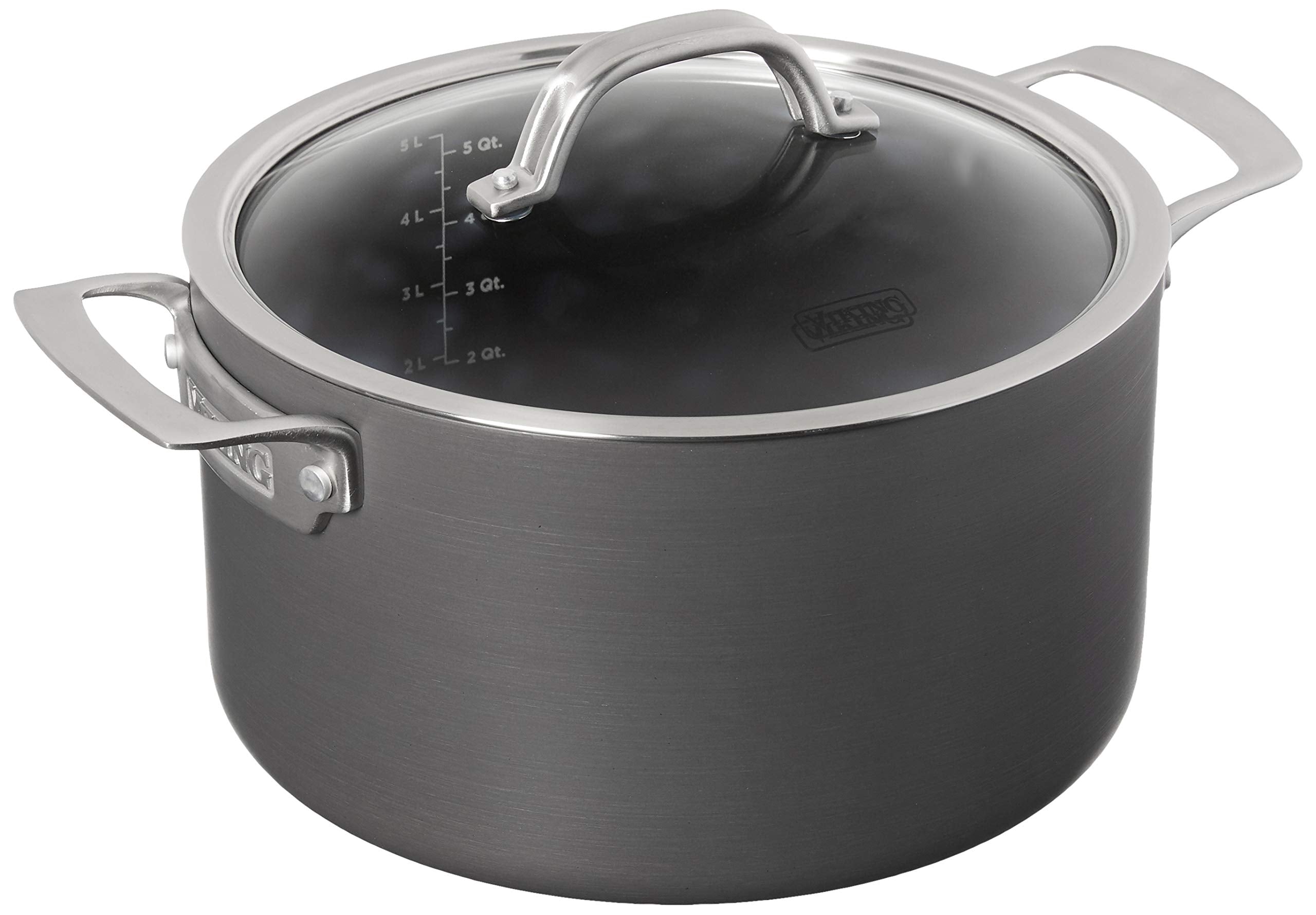 Viking Culinary Hard Anodized Nonstick Dutch Oven, 6 Quart, Includes Glass Lid, Dishwasher, Oven Safe, Works On All Cooktops Inc