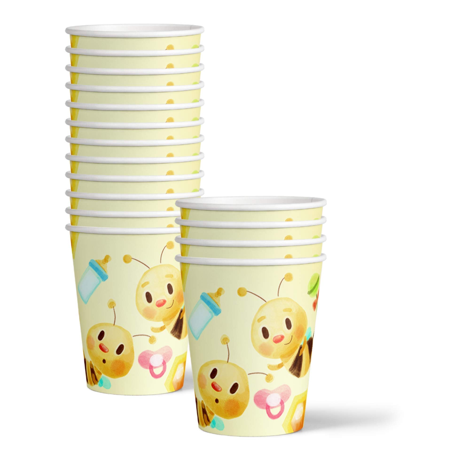Mommy to Bee Baby Shower Party Supplies Set Plates Napkins Cups Tableware Kit for 16