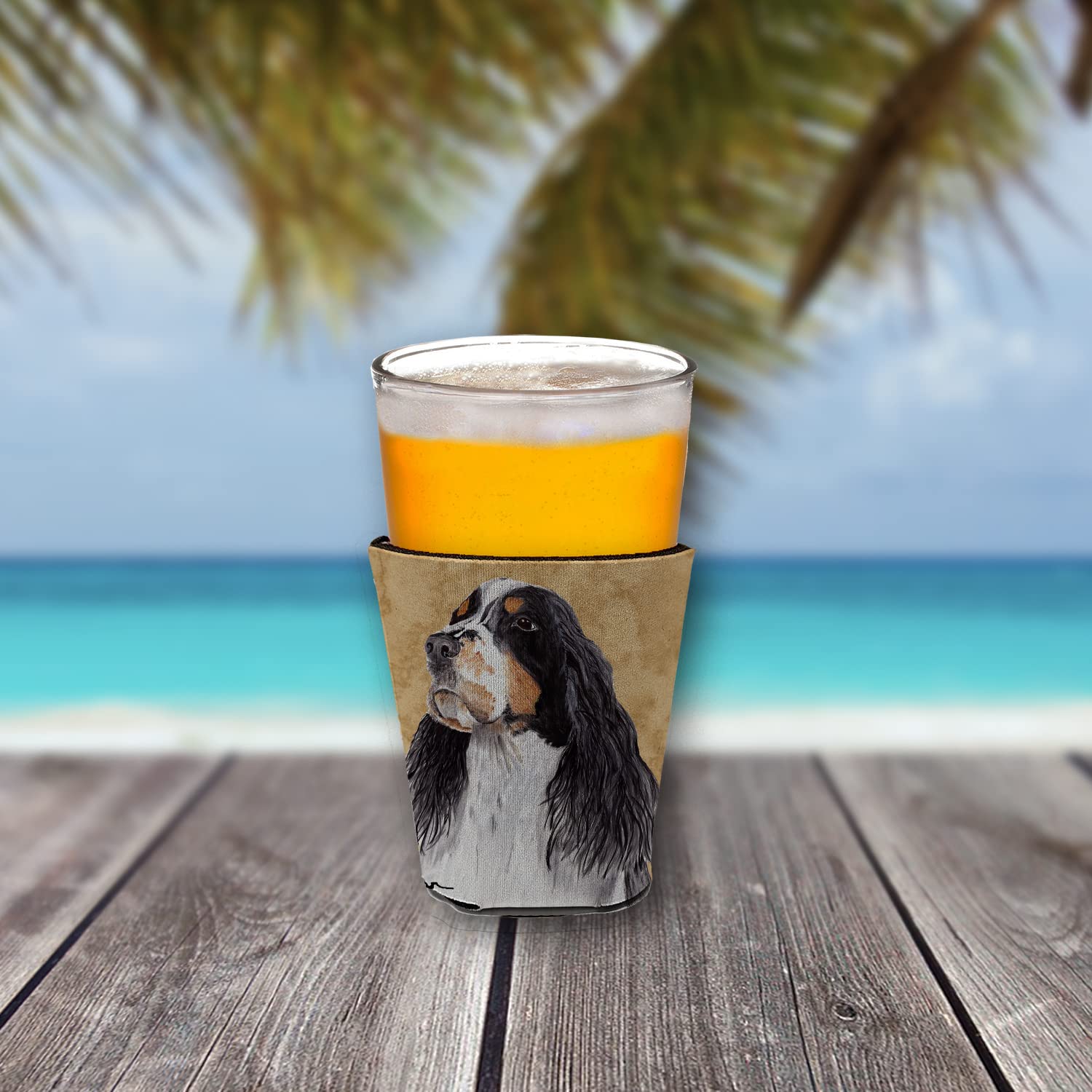 Springer Spaniel Red Solo Cup Beverage Insulator Hugger