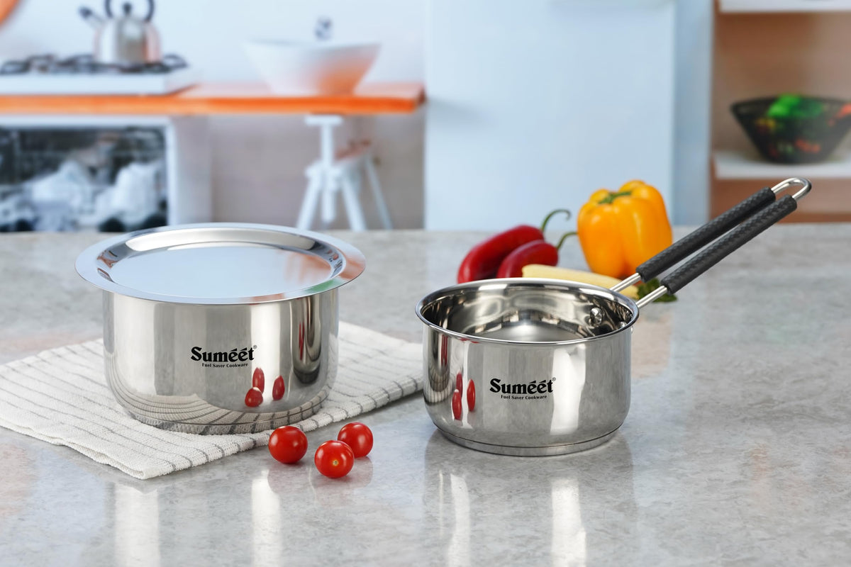 Sumeet Stainless Steel Induction Bottom Gas Stove & Induction Friendly ...