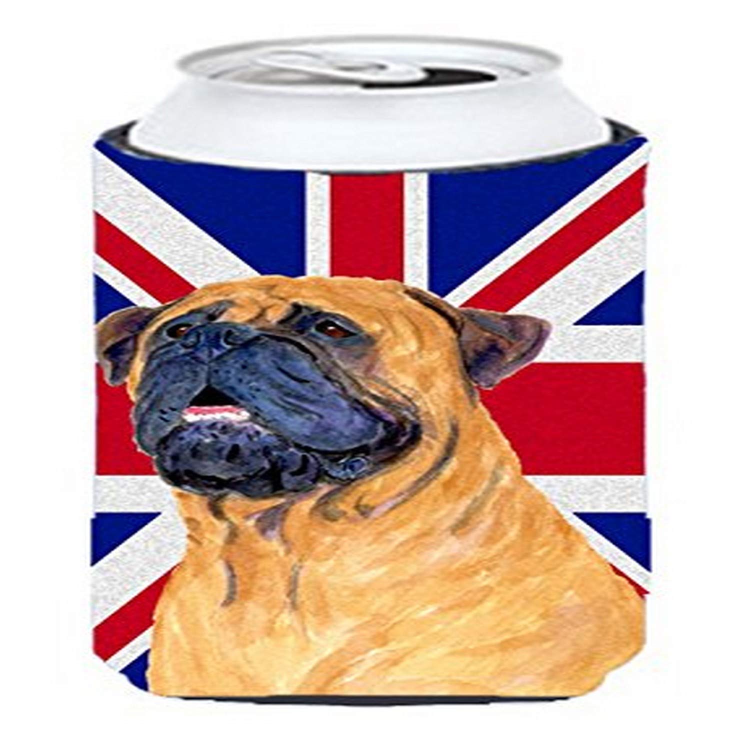Caroline'S Treasures Ss4962Tbc Bullmastiff With English Union Jack British Flag Tall Boy Hugger Can Cooler Sleeve Hugger Machine