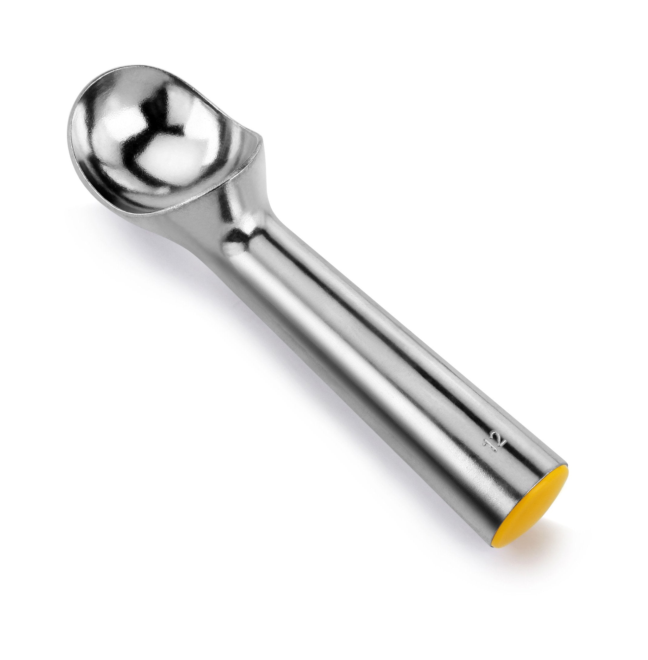 New Star Foodservice 7006957 Commercial Ice Cream Dipper Scoop Yellow 3-Oz Size 12 (Hand Wash Only)