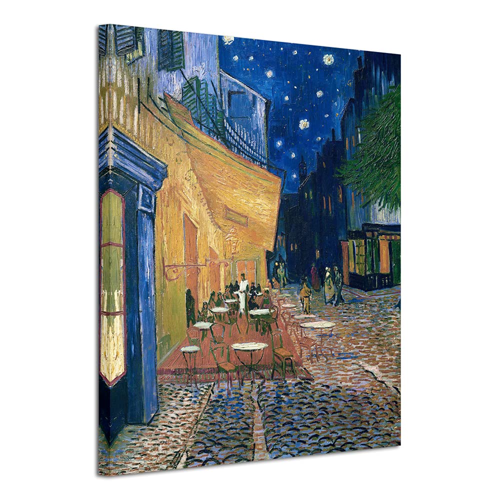 Wieco Art Cafe Terrace At Night Canvas Prints Wall Art By Van Gogh Classic Oil Paintings Reproduction Large Gallery Wrapped City