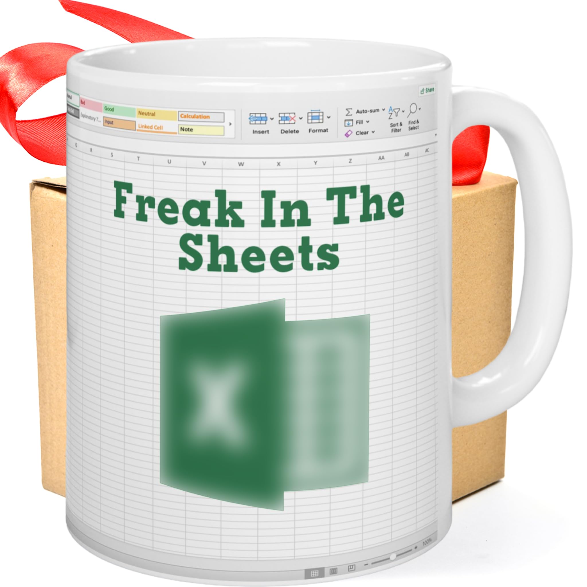 Jewelayer Freak in The Sheets Coffee Mug Hilarious Spreadsheet Humor for Accountants, Bosses, and Coworkers - Perfect Christmas,
