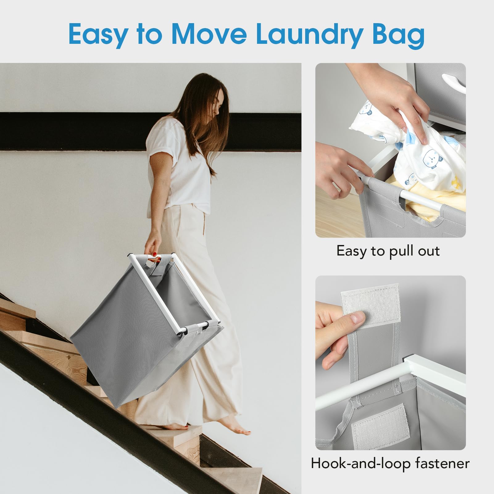 Yecaye Laundry Sorter 3 Section, Laundry Hamper With Shelf And 1 Drawer, 35.7Gal(135L) Laundry Basket Organizer, Pull-Out And Re