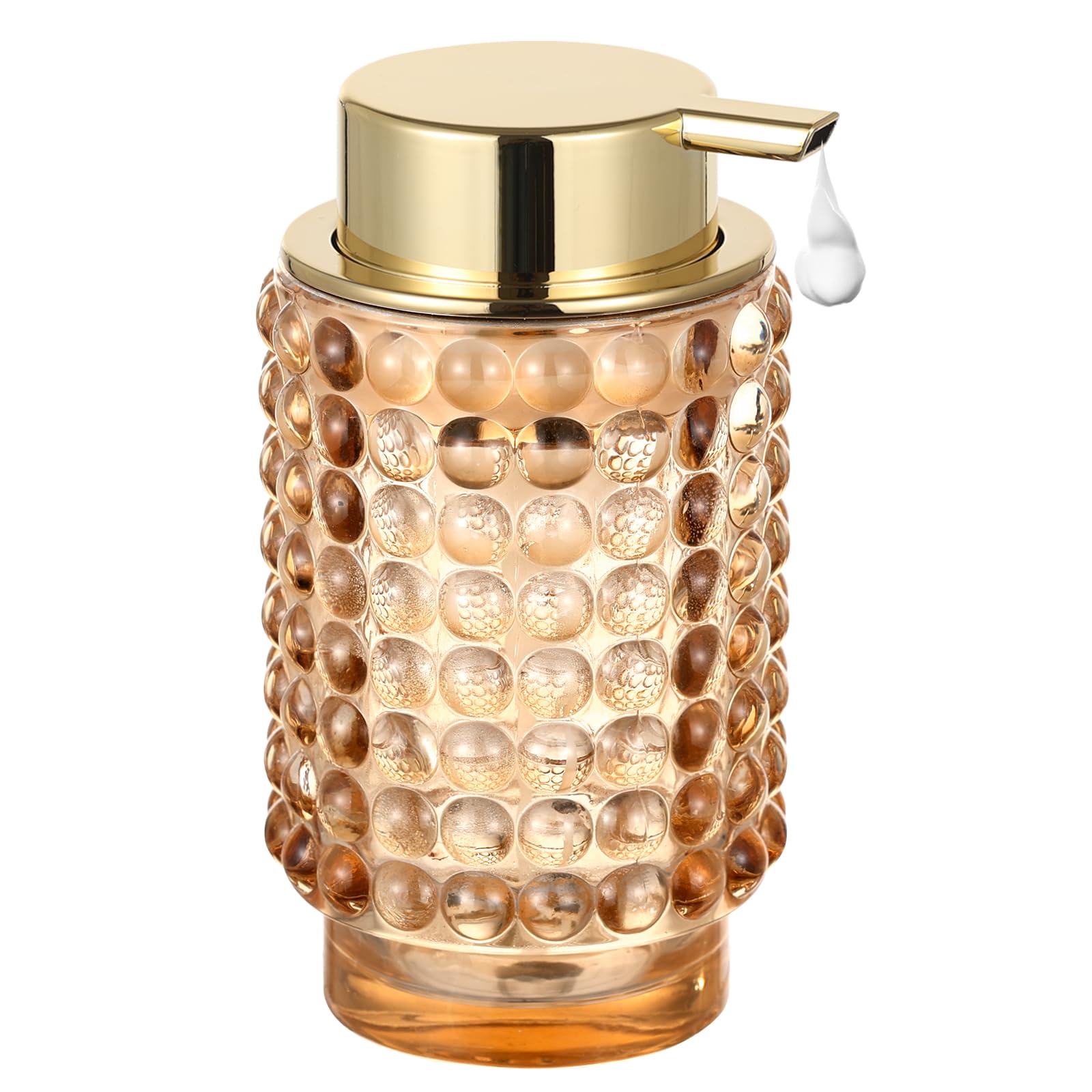 Leicurace Glass Foaming Hand Soap Dispenser Foaming Soap Dispenser For Bathroom Decor Soap Dispenser With Pump(Foam Type/Amber)