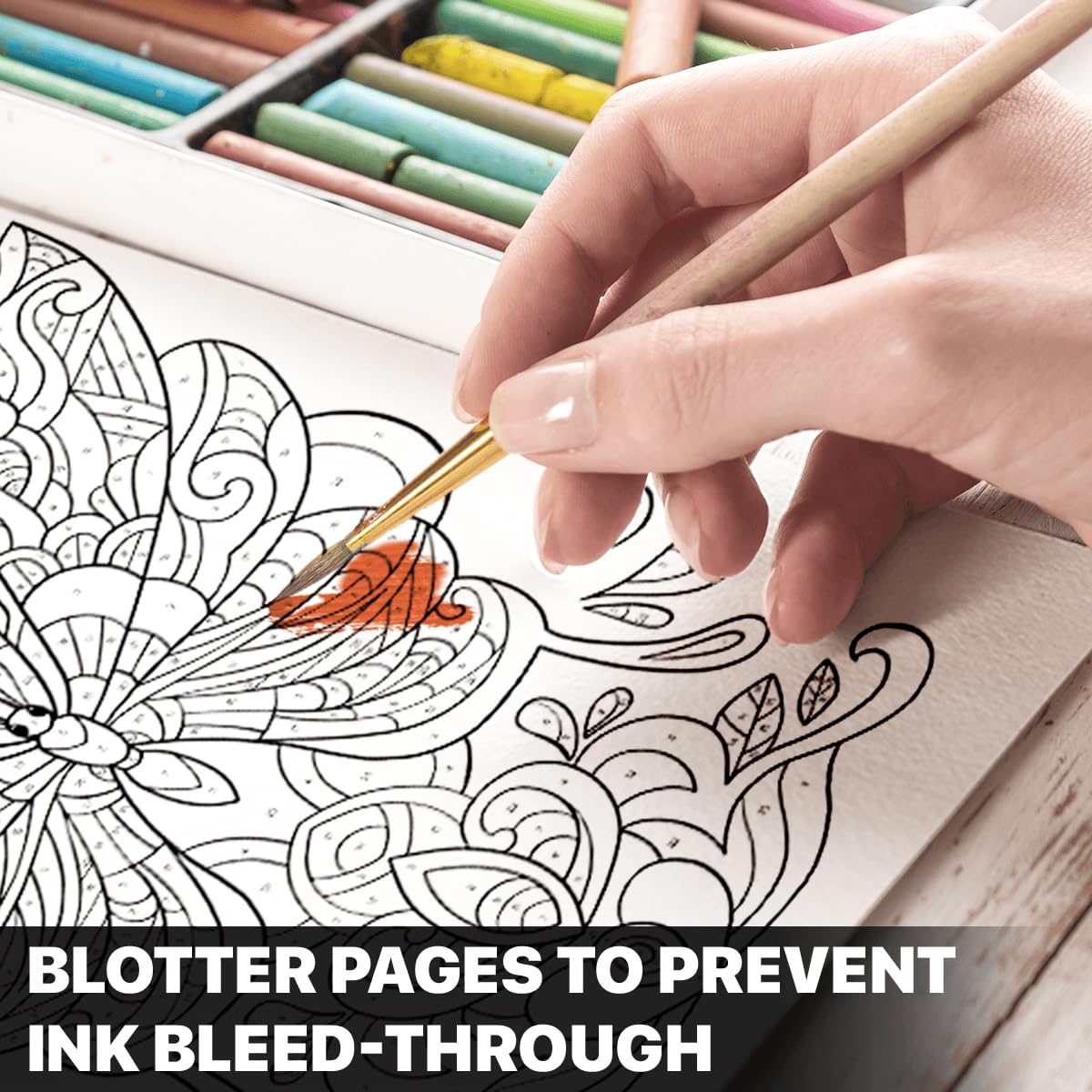 SOUTHERN LOTUS Spiral Coloring Book - Color by Number Butterfly & Flower Patterns, 11L x 8.5W, Paper, White, Model ZTKF4JKH9USL