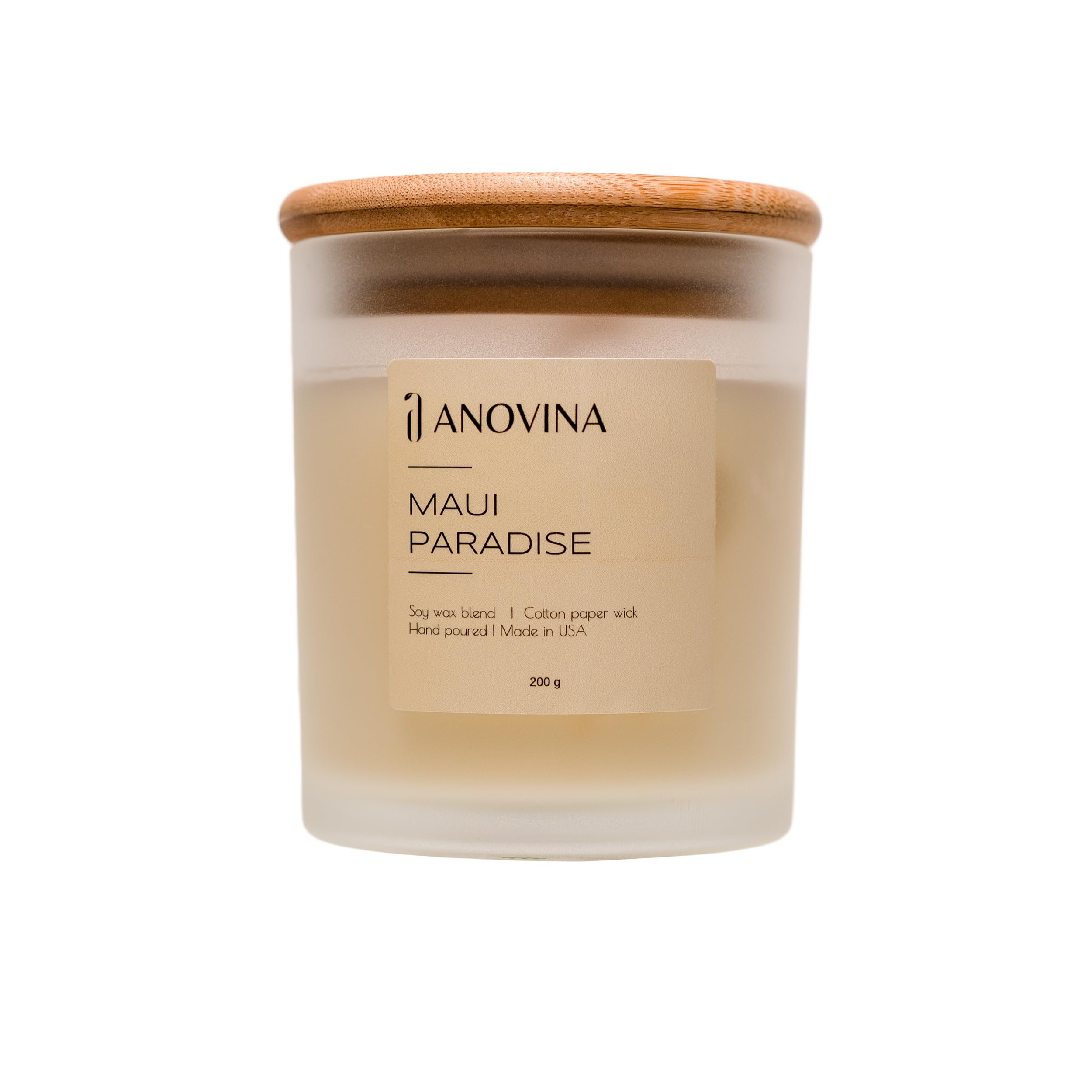 Hand-Poured in USA, Anovina Maui Paradise Scented Candles - Premium Soy Wax Blend for a Tropical Escape. A Perfect Valentine's G