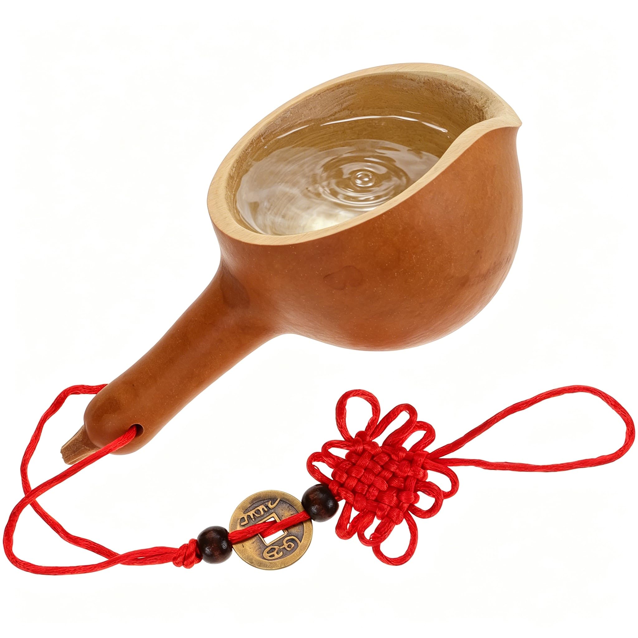 Alipis Gourd Water Scoop Natural Gourd Ladle with Handle Kitchen Serving Spoon for Soup Sauce Gravy Drinks and Flower or Vegetab