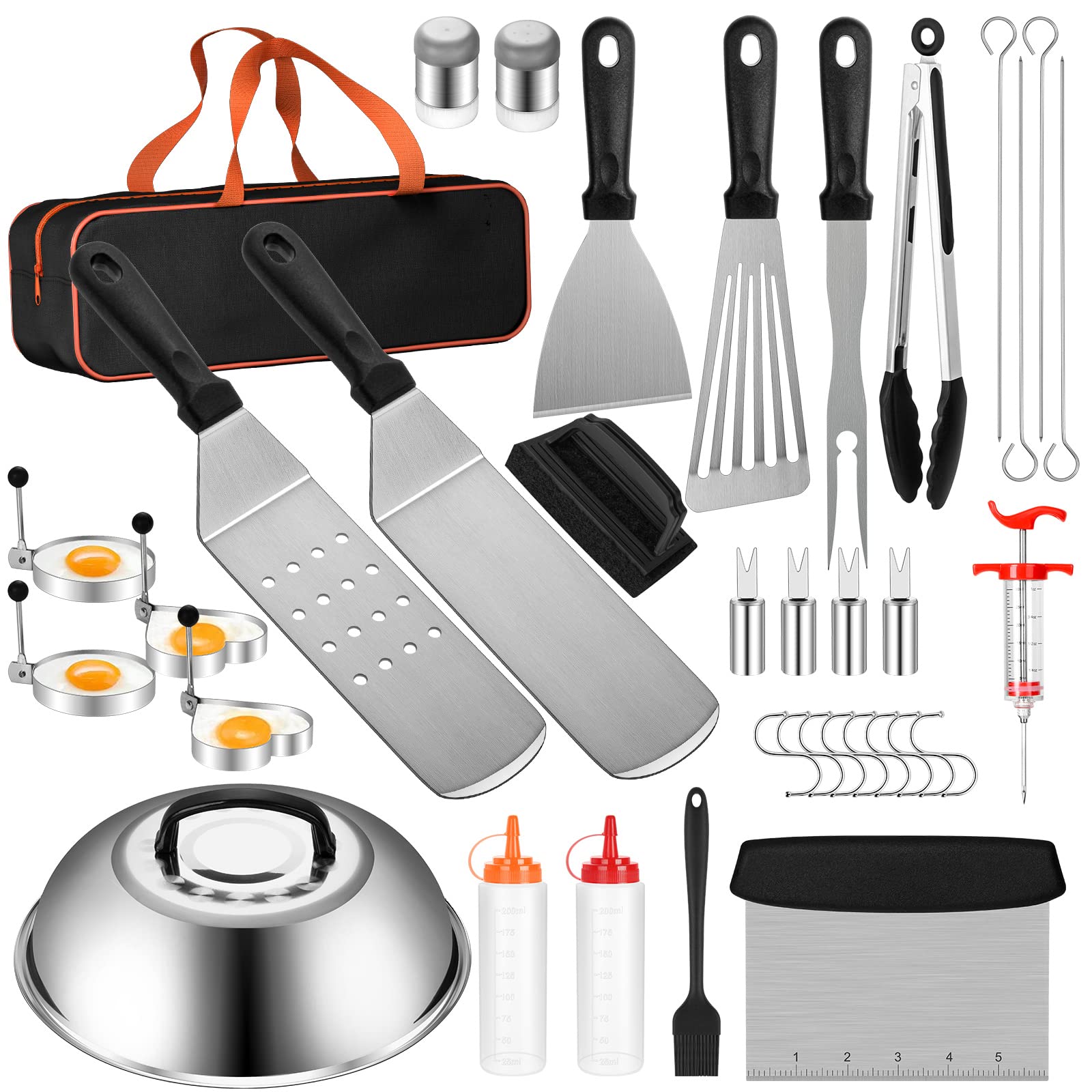 Aeekel Flat Top Grill Accessories, 37Pcs Blackstone Griddle Accessories Kit For Camp Chef, Bbq Grilling Gifts For Men Women, Pro