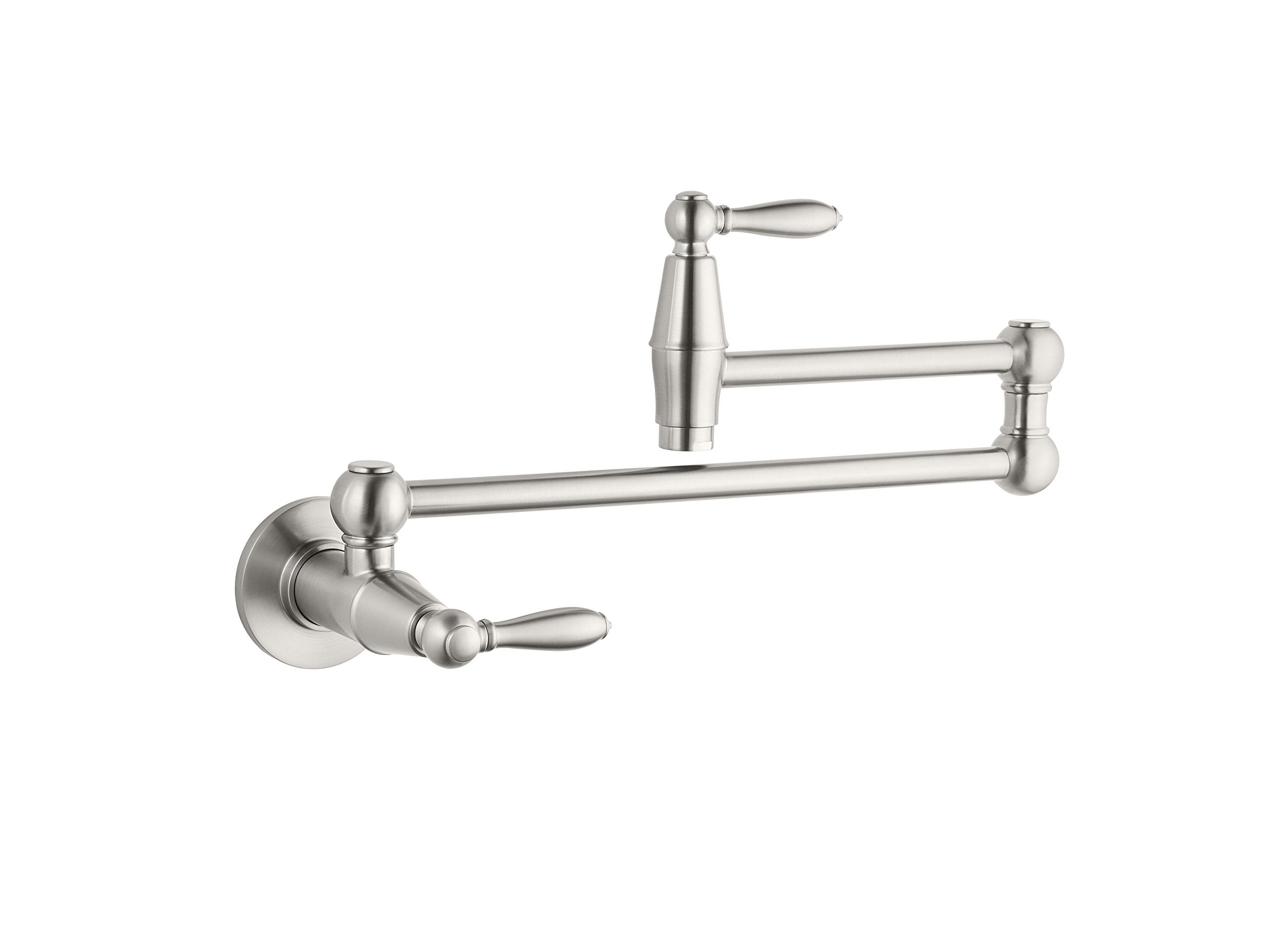 Pfister Port Haven Pot Filler Faucet, Wall Mounted Kitchen Faucet, Stainless Steel Gt533Tds