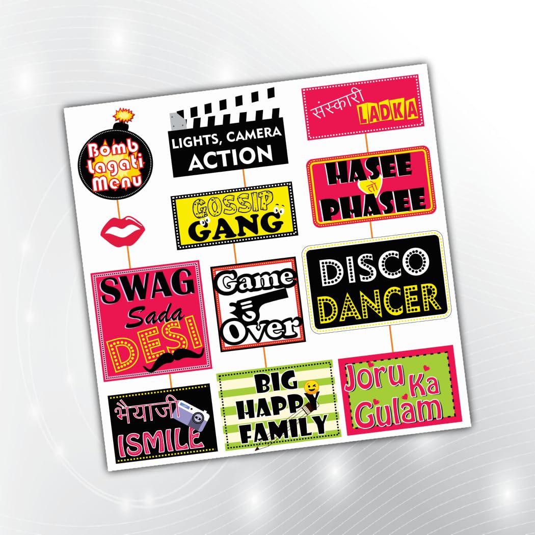 PartyStuff Party Theme Props  Party Speech Bubbles 3 (11 Cards)