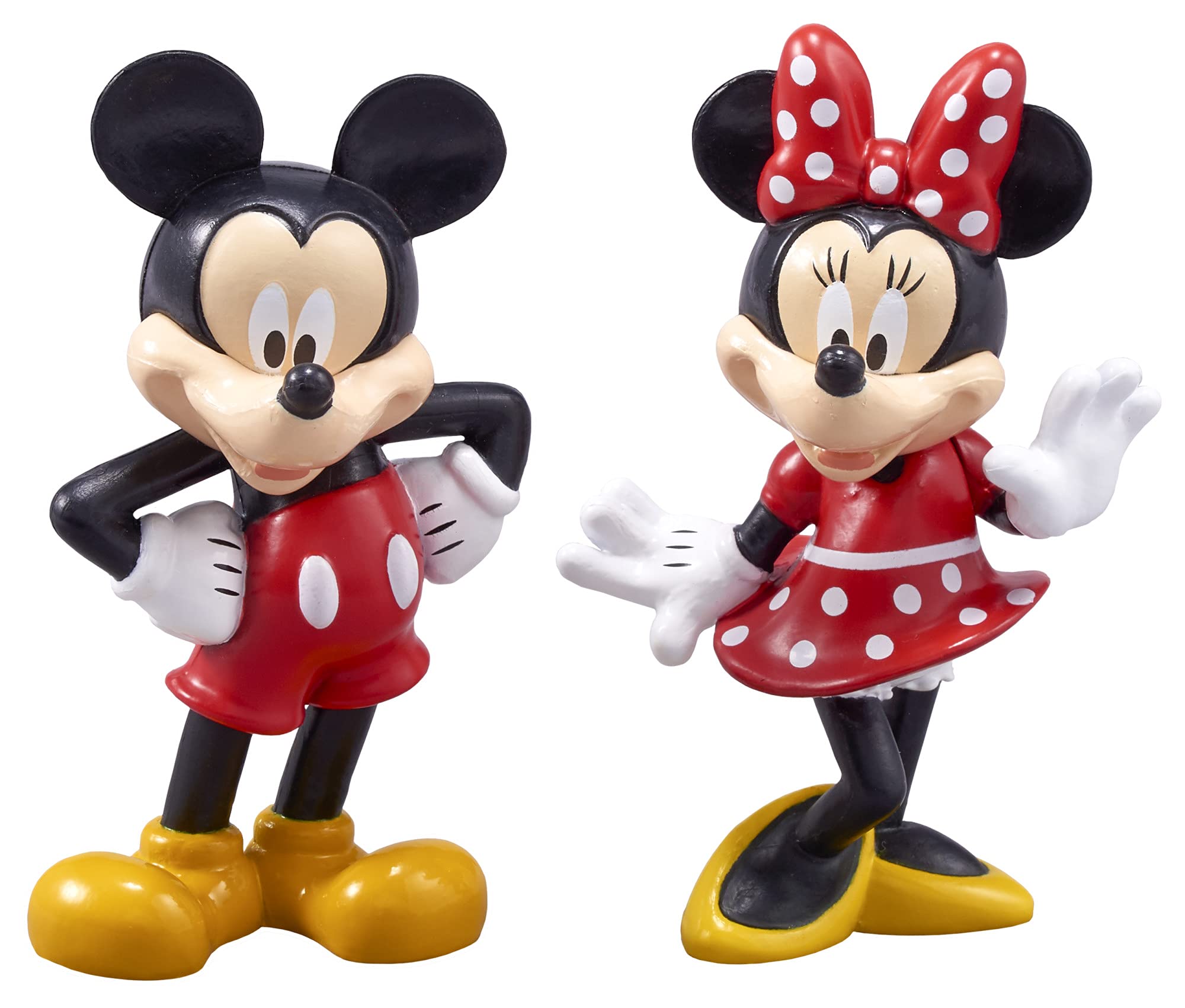 DecoSet Disney Mickey Mouse and Minnie Mouse Cake Topper  2-Piece Topper Set  Durable Food-Safe Plastic