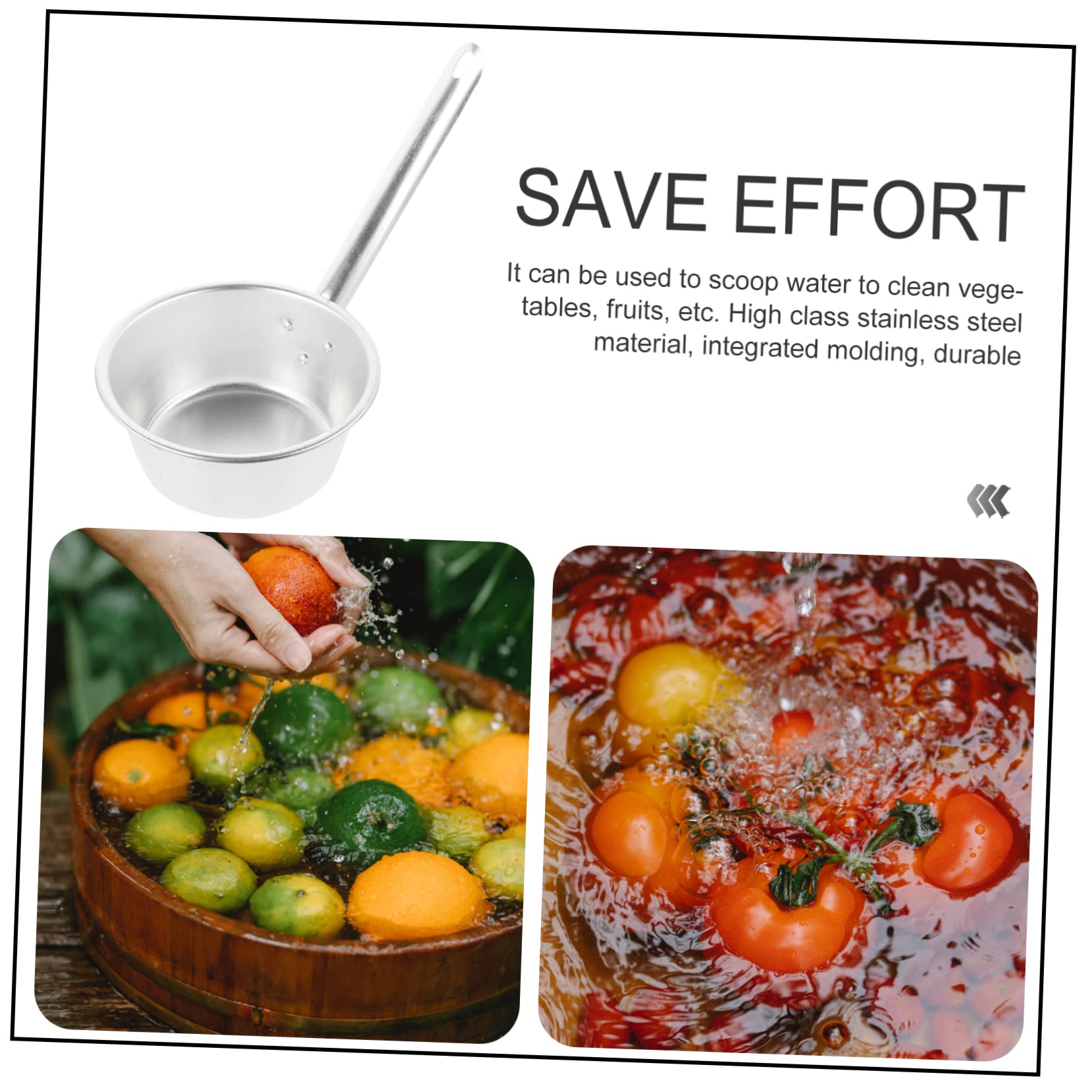 Offsch Aluminum Water Scoop Outdoor Watering Ladle Large Water Scoop Water Soup Dipper Stainless Steel Ladle For Home Stainless