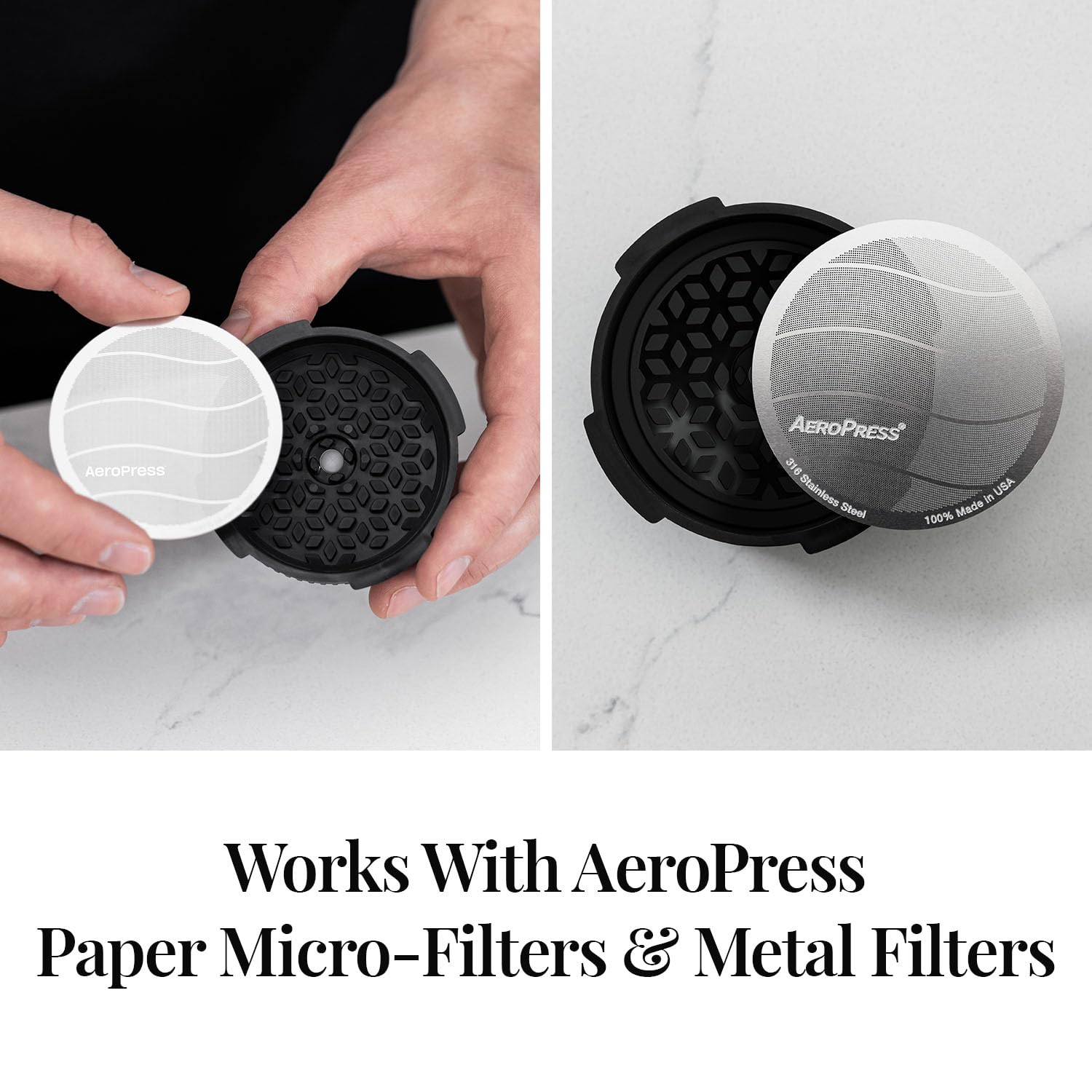 Aeropress Flow Control Filter Cap, No Drip Filter Cap For Aeropress Portable Espresso-Style Coffee Maker, Specialty Method Coffe