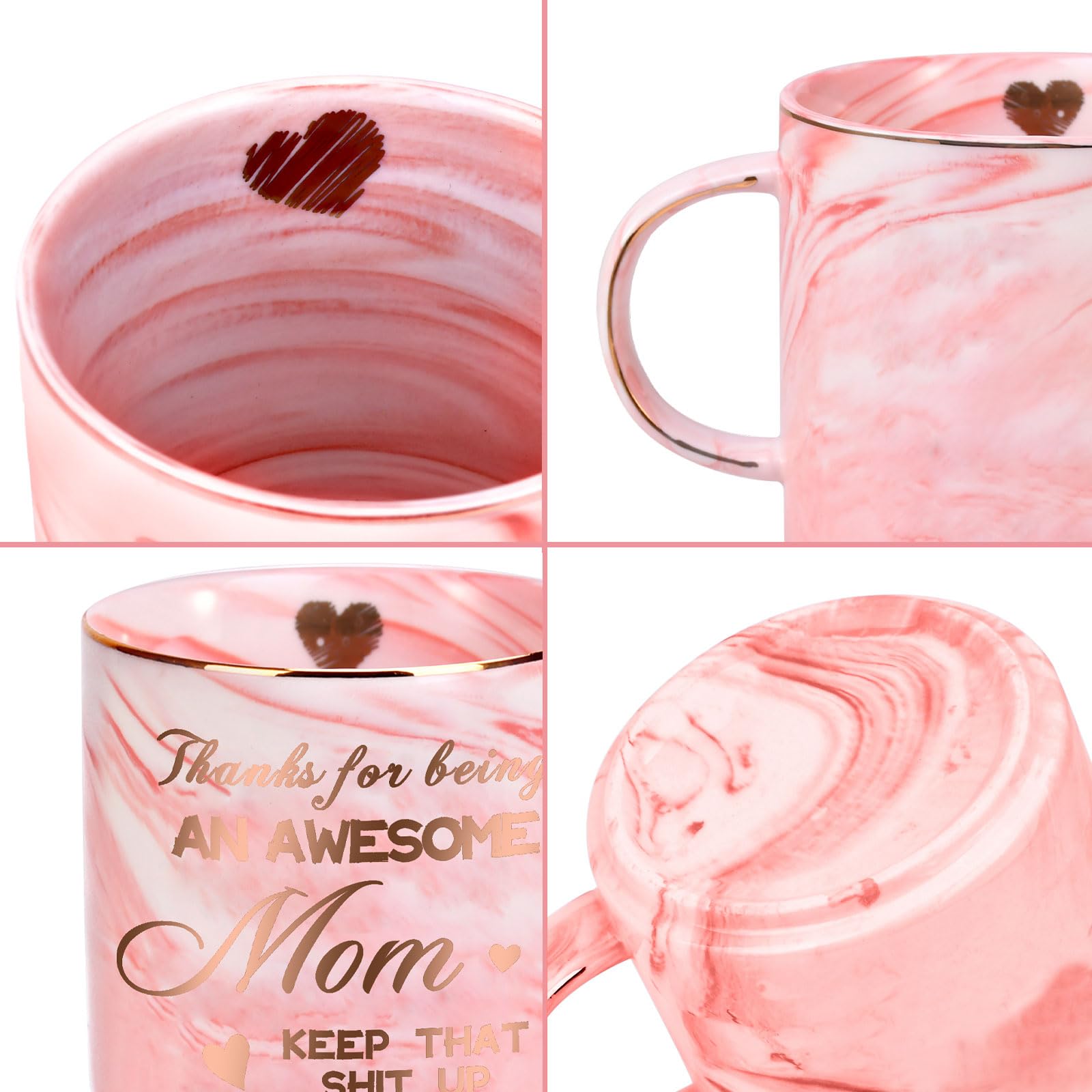 Ulrhpc Stocking Stuffers for Women - 12 OZ Funny Coffee Mug,Valentines Day Gifts for Her,Christmas Birthday Galentines Mothers D