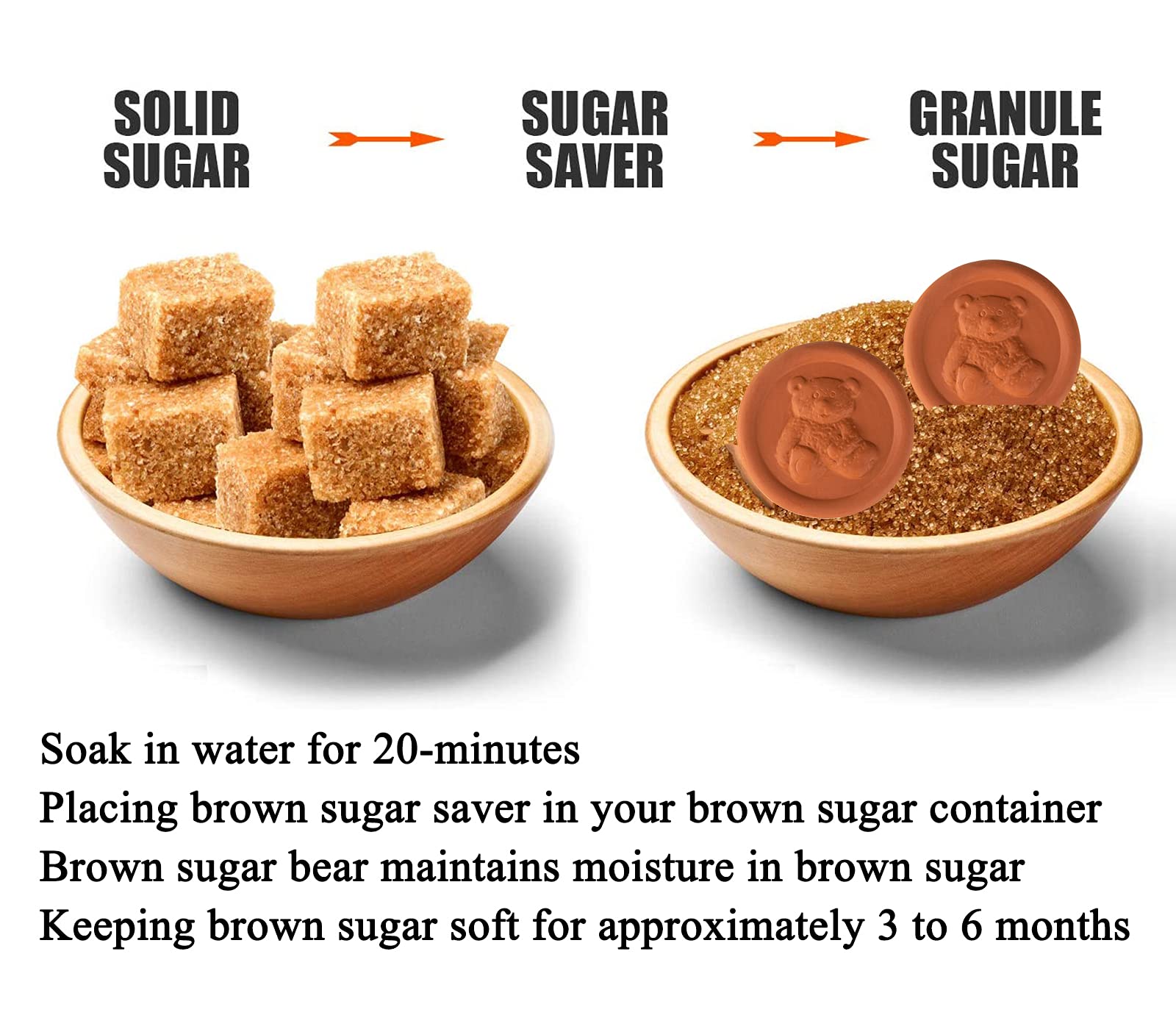 Brown Sugar Keeper Brown Sugar Bear Brown Sugar Saver Terra Cotta Brown Sugar Saver Sugar Bear Brown Sugar Disc Keeps Brown Suga